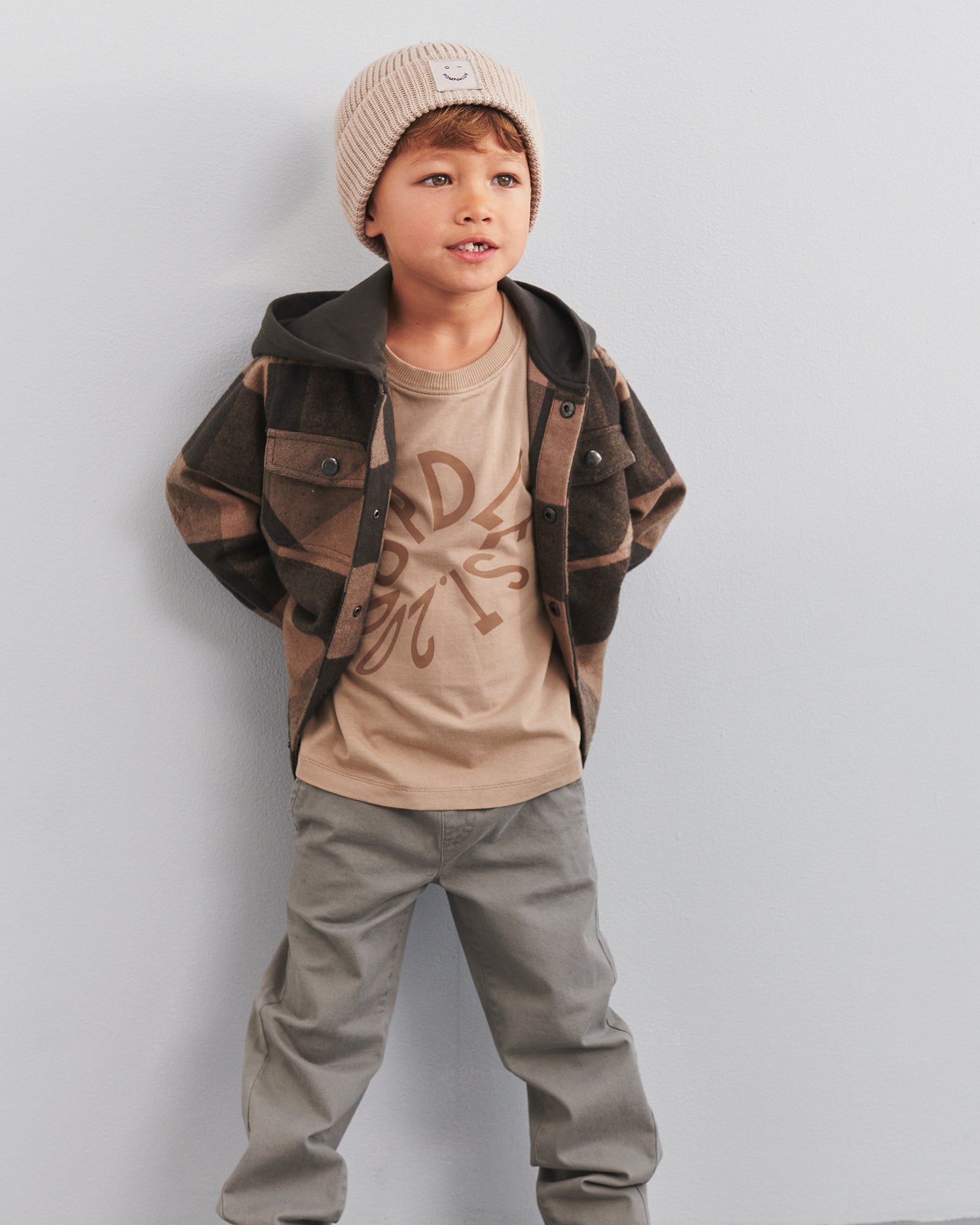 Geribde muts - Kids - Beige