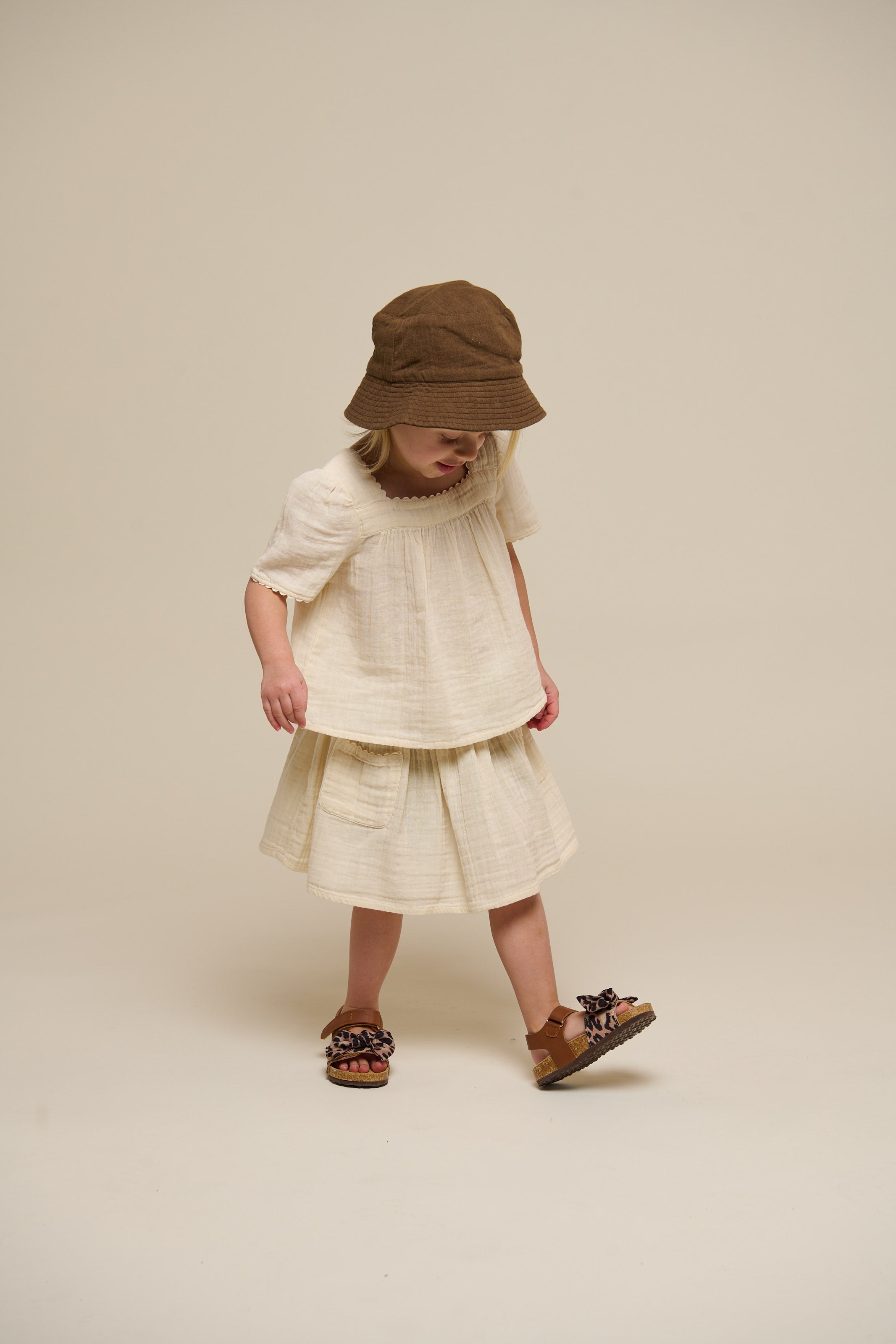Gaze Korte Mouwen Blouse - Kids - Off White | 100918 Jasmine