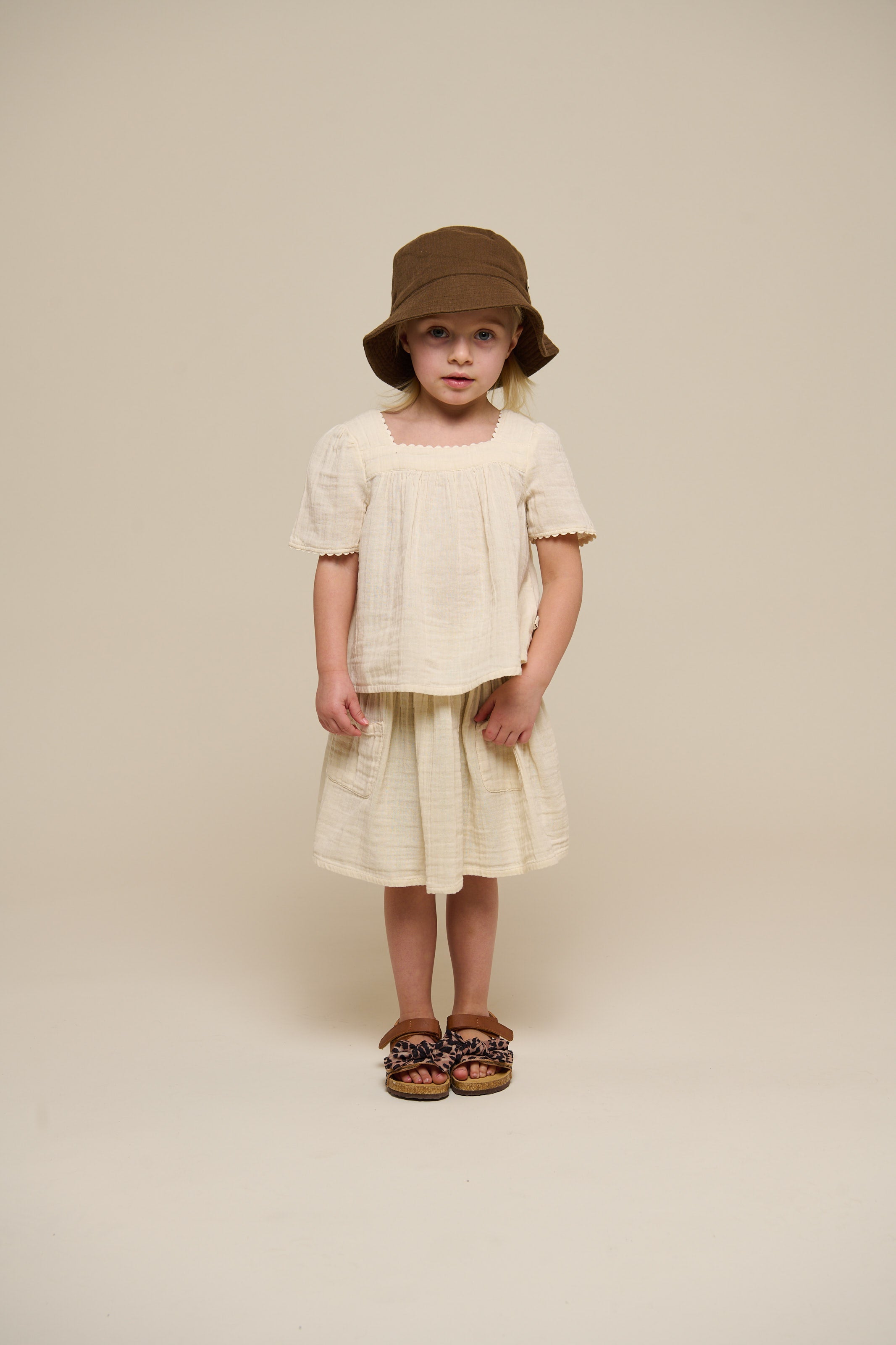 Gaze Korte Mouwen Blouse - Kids - Off White | 100918 Jasmine