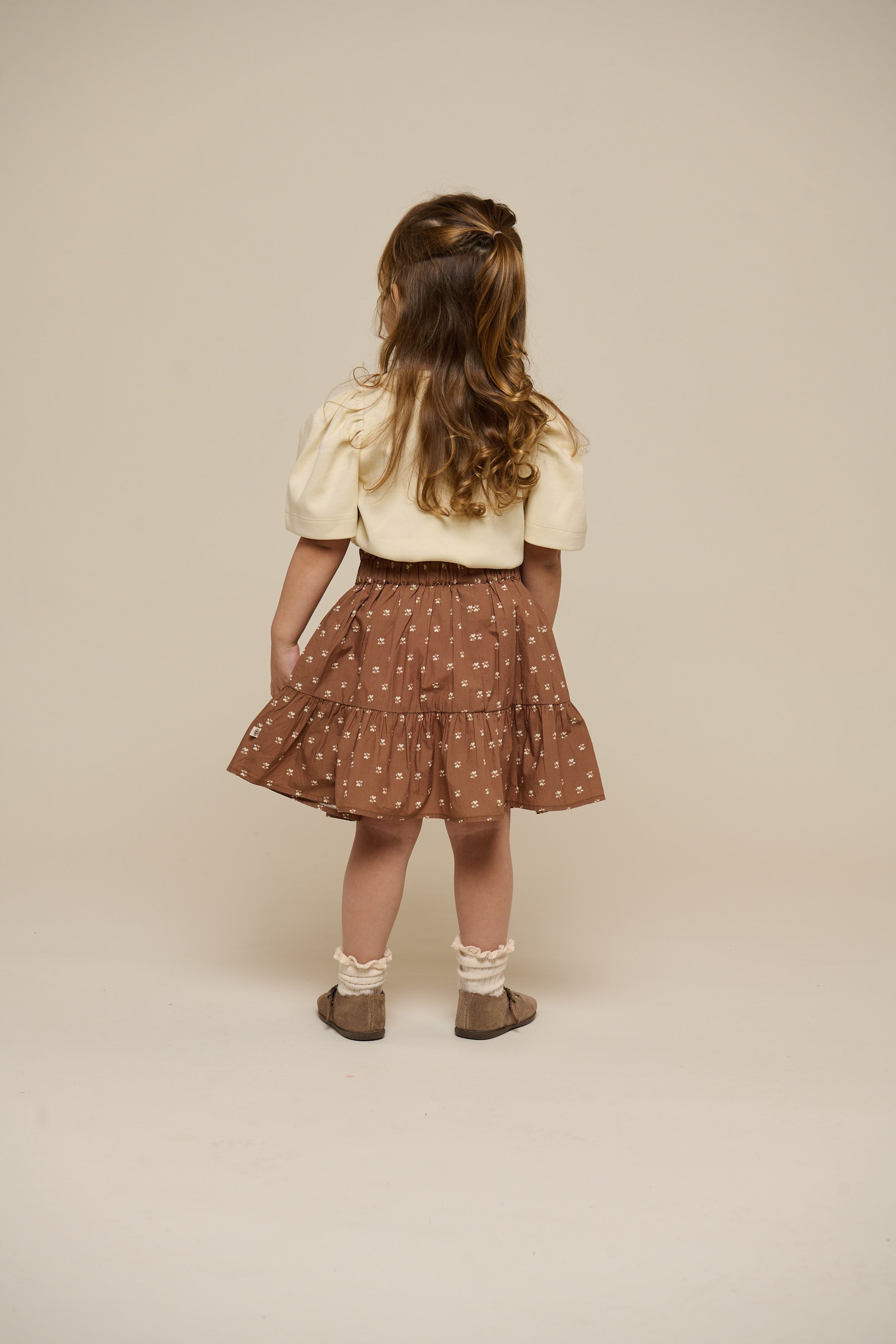Bedrukte poplin rok - Kids - Coconut | 101055 Camilla