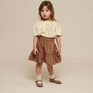 T-shirt met Borduursel - Kids - Offwhite | 101235 Amanda