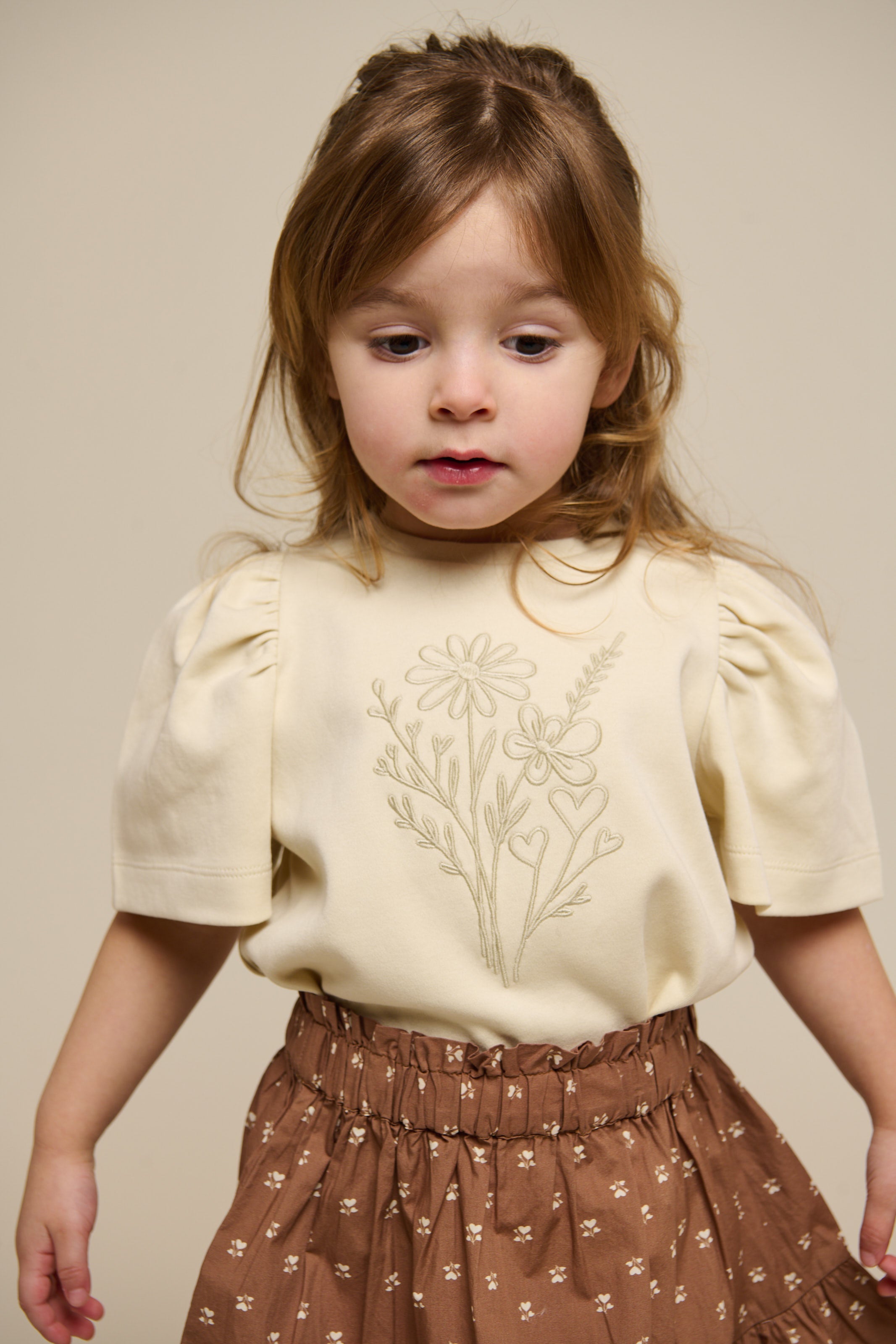 Bedrukte poplin rok - Kids - Coconut | 101055 Camilla