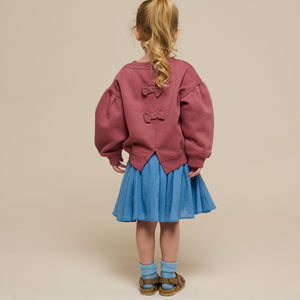 Sweatshirt met strikdetail - Kids - Vintage Red | 100812 Ruth