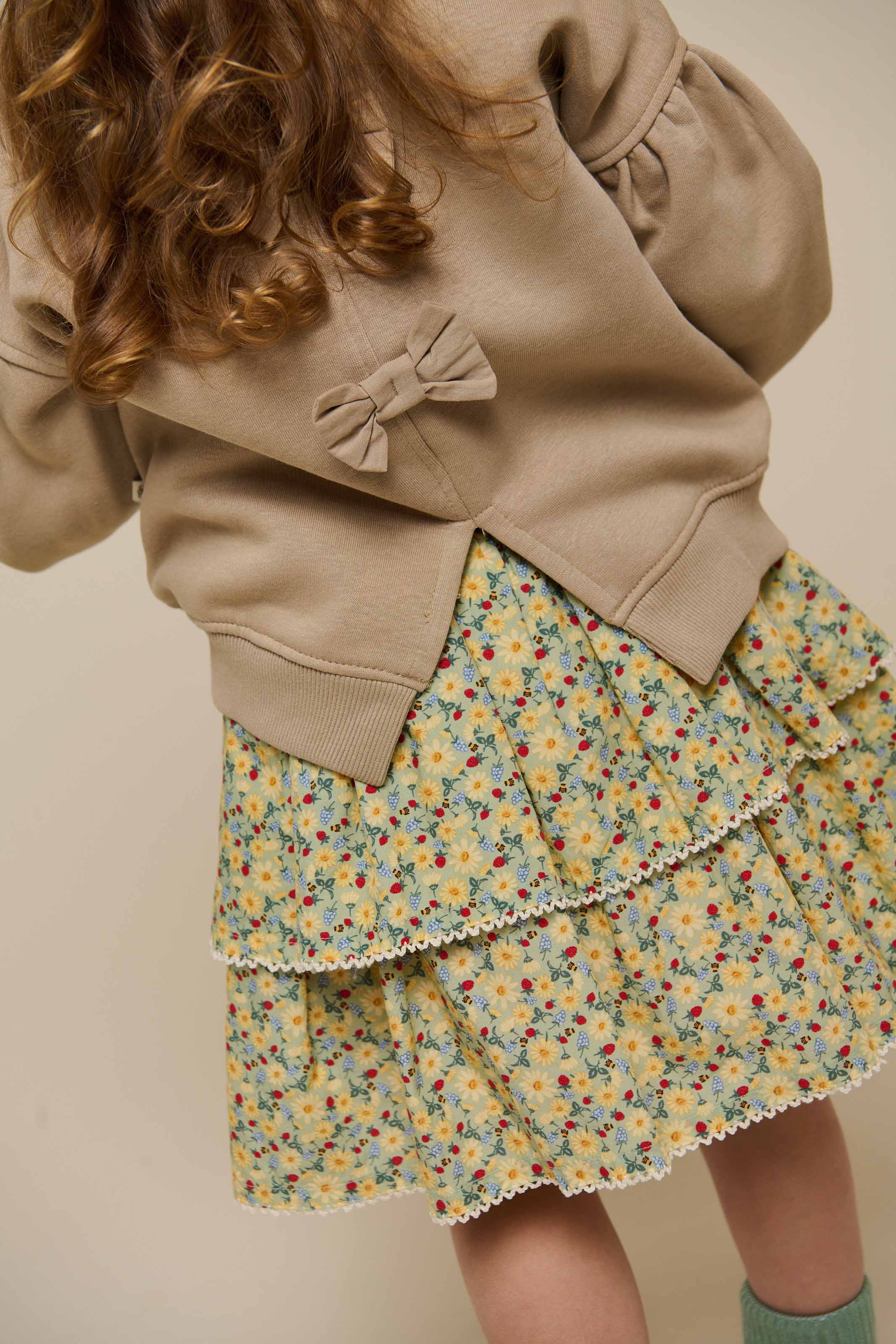 Sweatshirt met strikdetail - Kids - Caffe Latte | 100816 Ruth