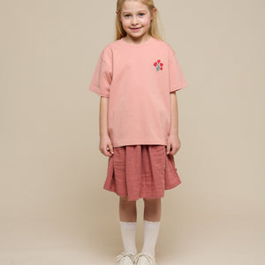 T-shirt met Bloemenprint - Tween - Powder Rose | 101293 Elsa