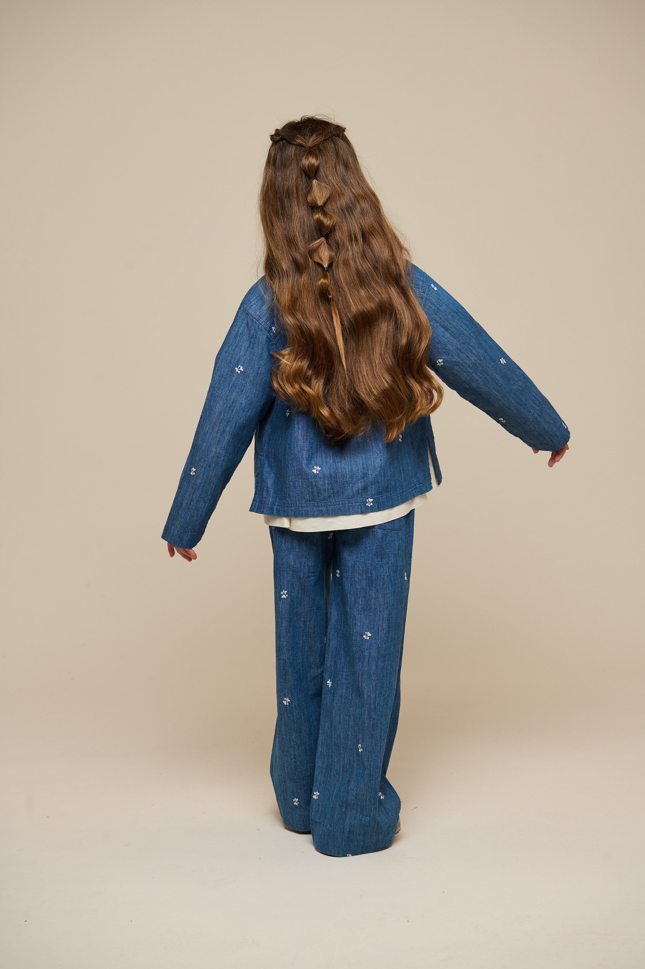 Geborduurde Lichte Denim Broek - Tween - Blue Denim | 101081 Isabella