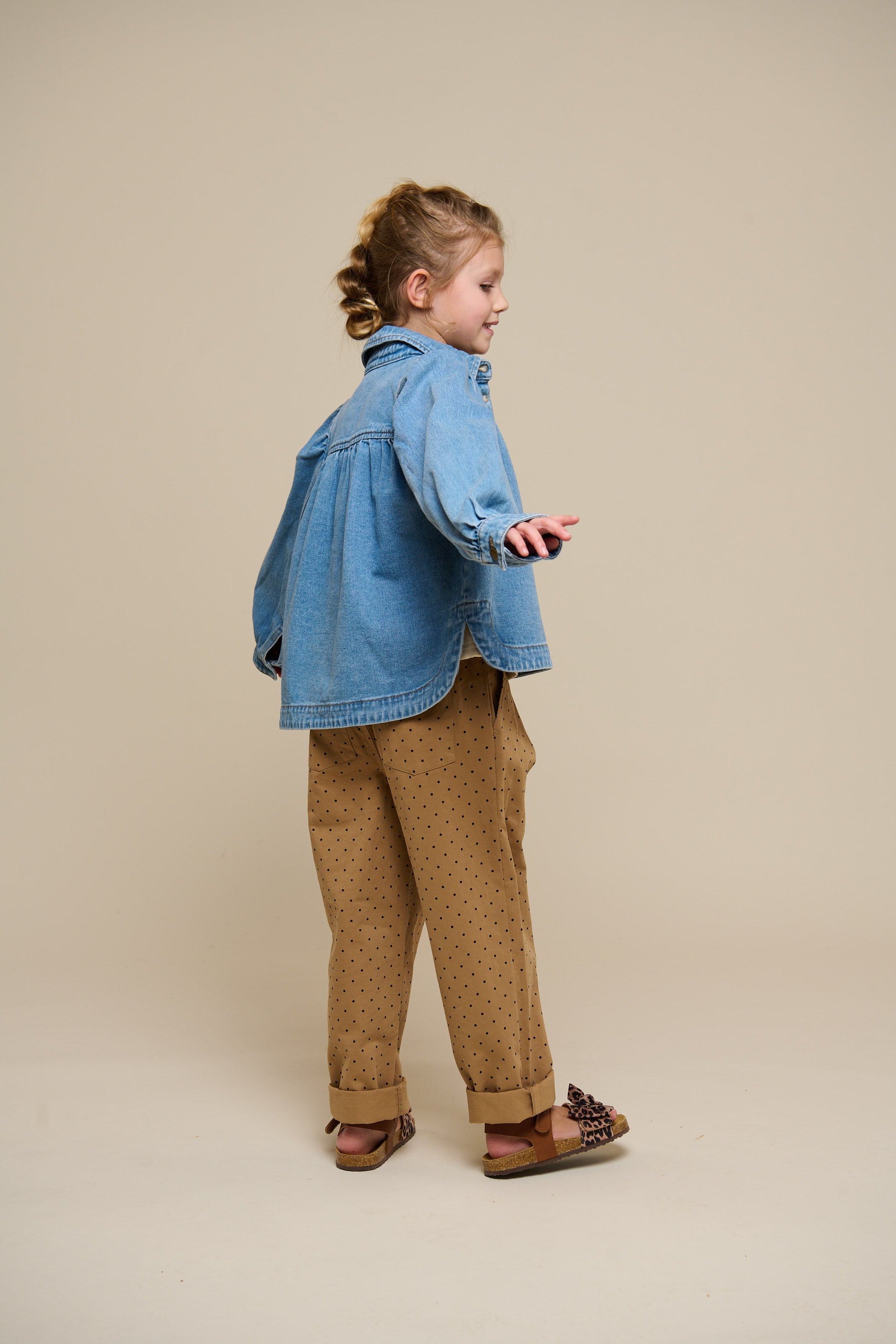 Twill broek met stip - Tween - Beige | 100615 Iris