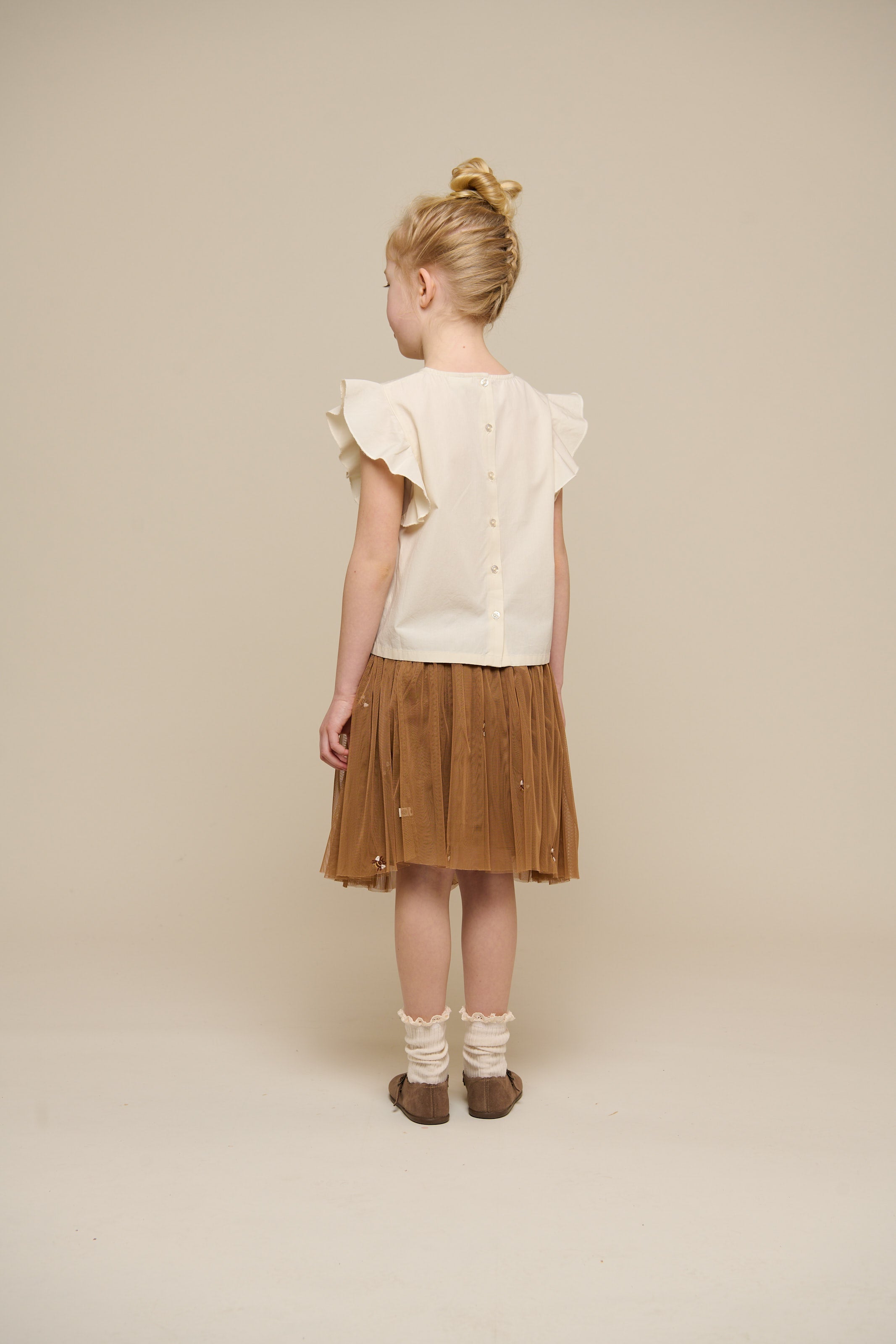 Popeline blouse met borduursel - Tween - Offwhite | 101074 Barbara