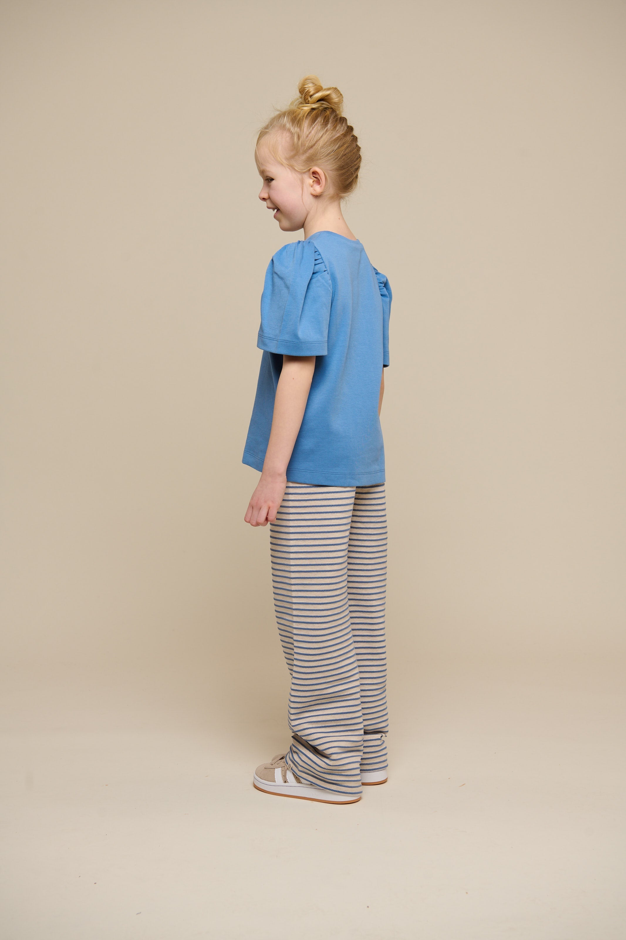 T-shirt met Borduursel - Tween - Dusty Blue | 101238 Amanda