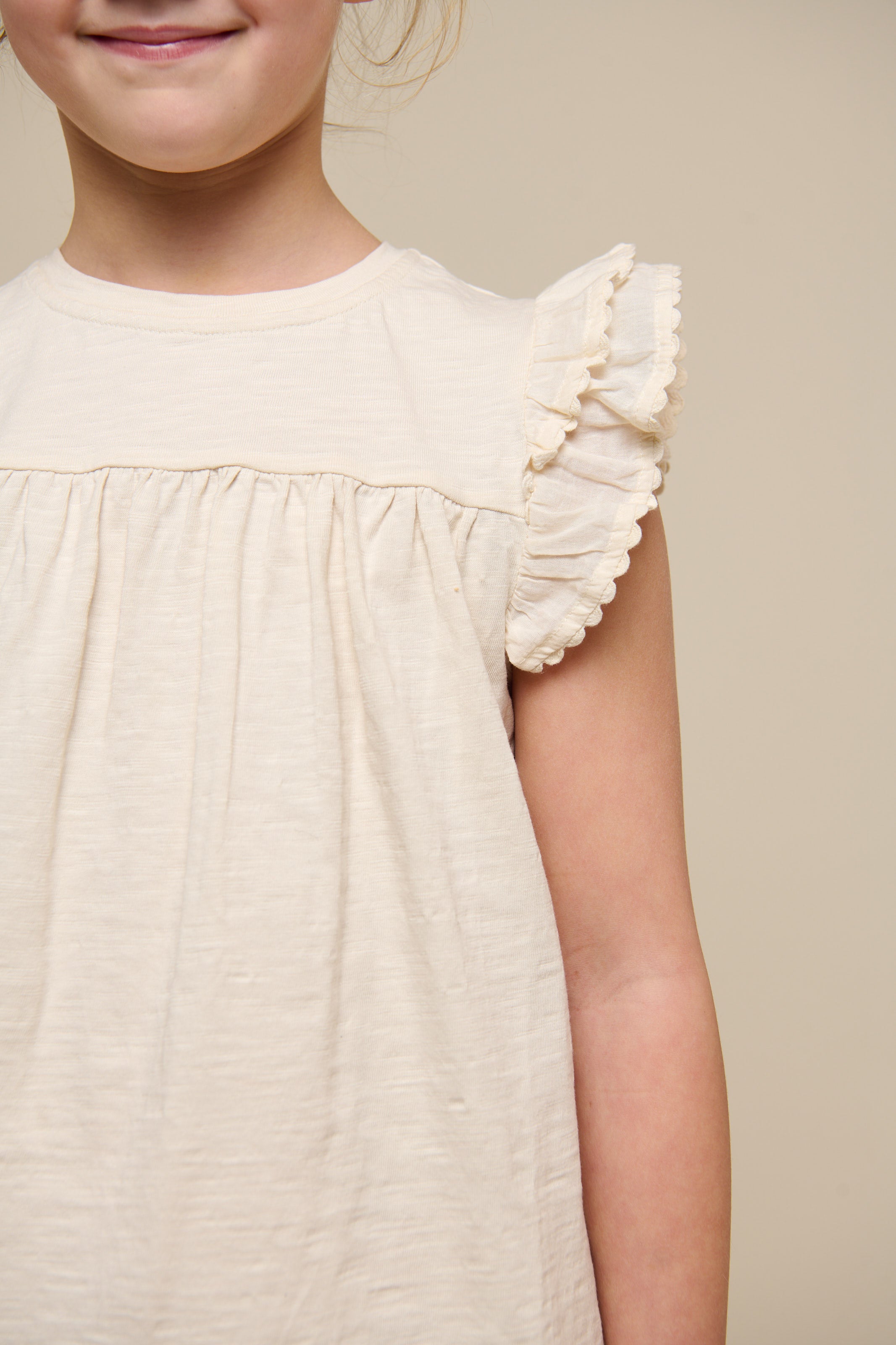 Jersey blouse met Ric Rac Ruche - Tween - Offwhite | 101071 Gabriella