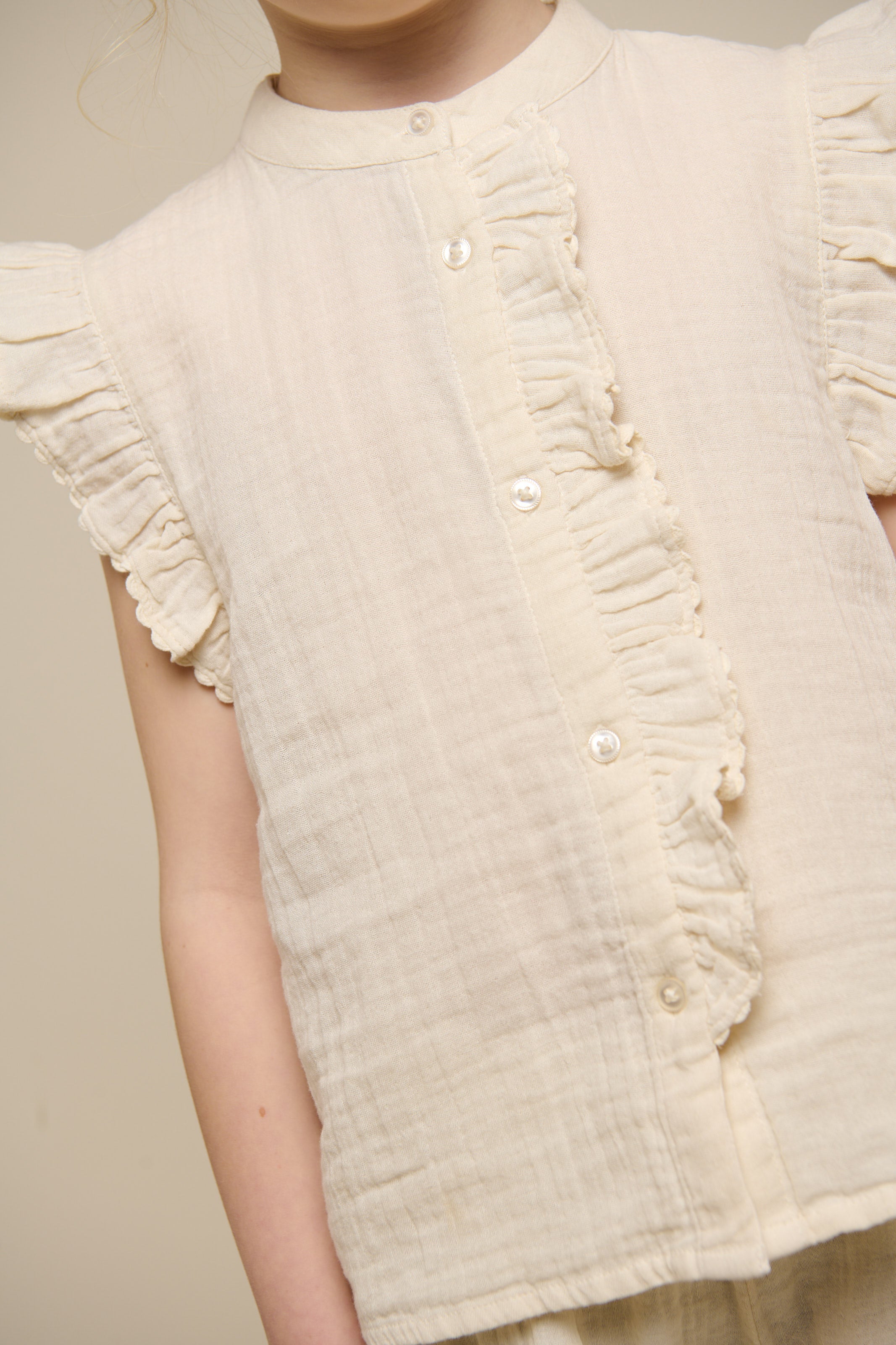 Mouwloze Gauze Top - Tween - Off White | 100931 Jasmine