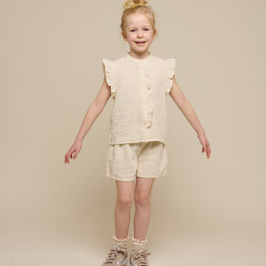 Mouwloze Gauze Top - Tween - Off White | 100931 Jasmine