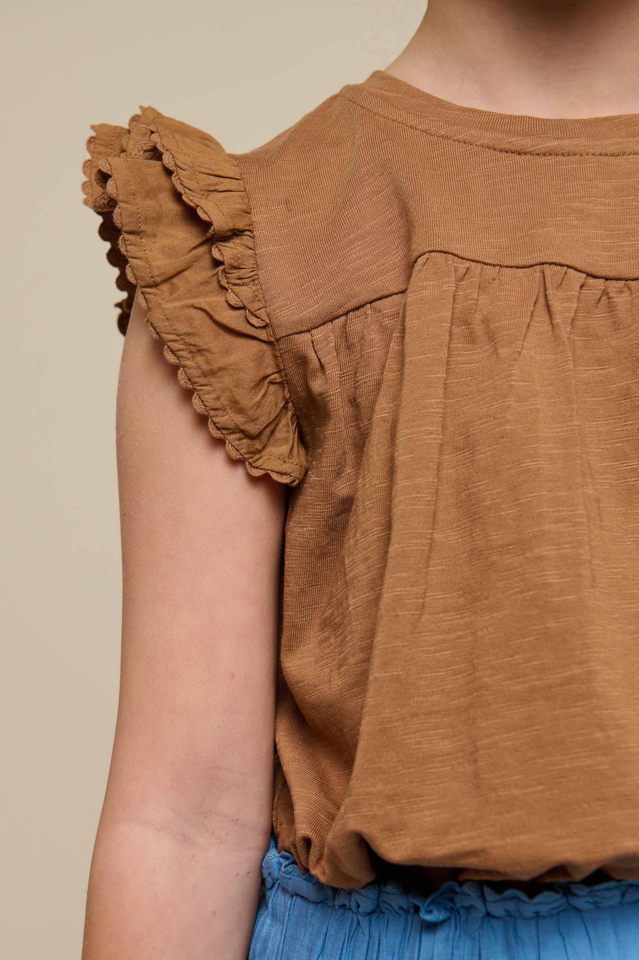 Jersey blouse met Ric Rac Ruche - Tween - Coconut | 101072 Gabriella