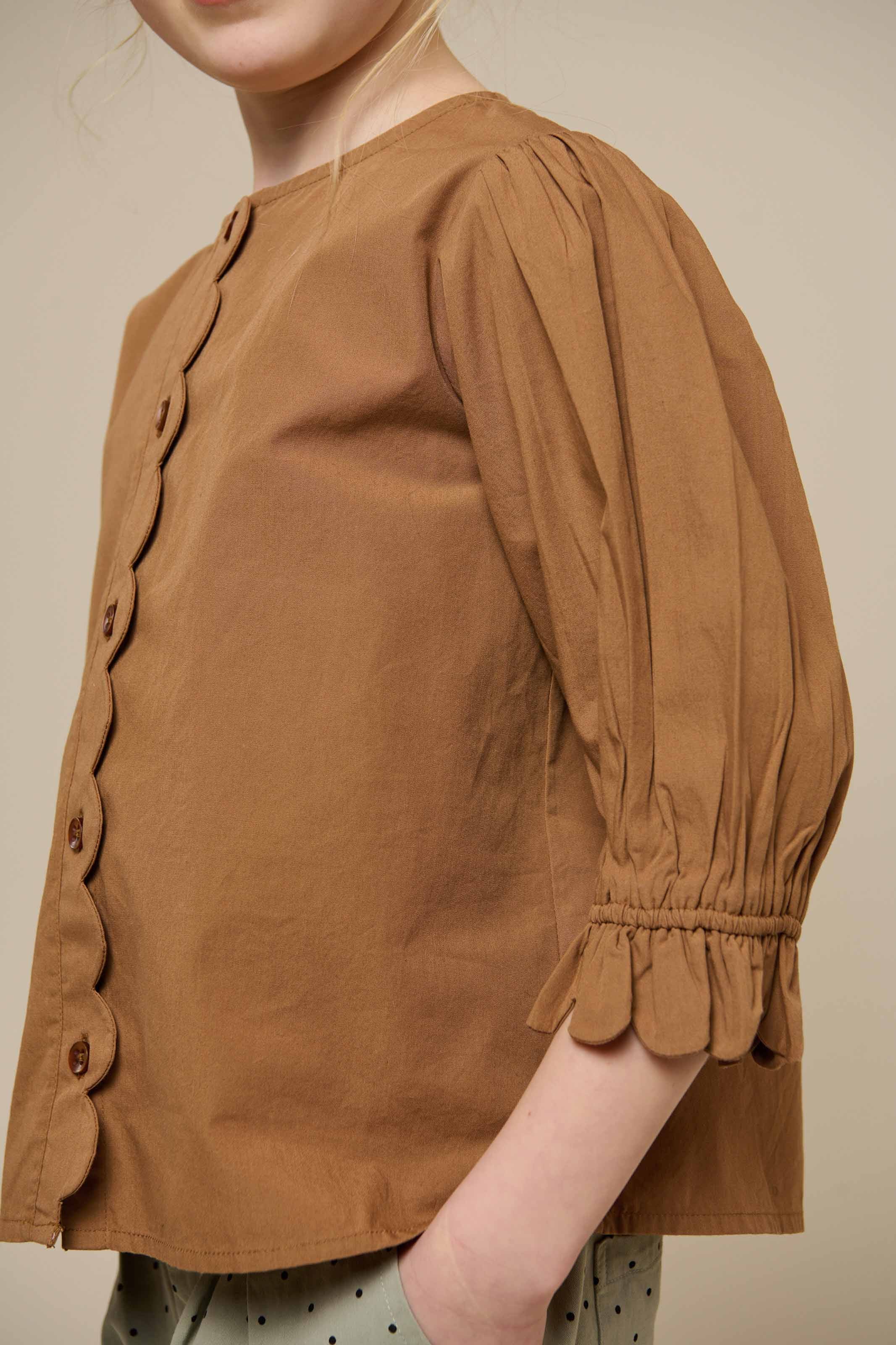 Poplin blouse met geschulpte rand - Tween - Coconut | 101077 Joy