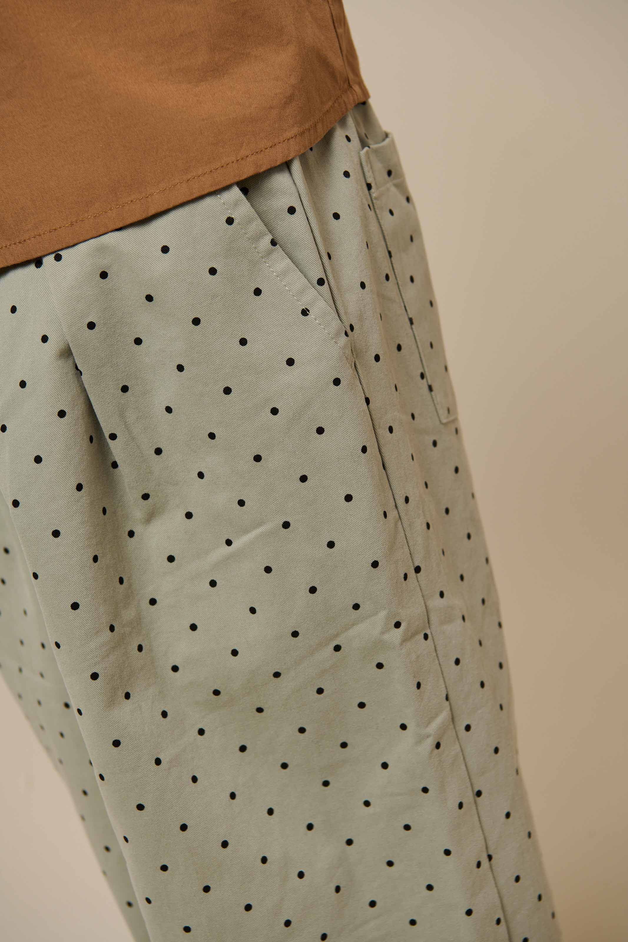 Twill broek met stip - Tween - Dusty Green | 100617 Iris