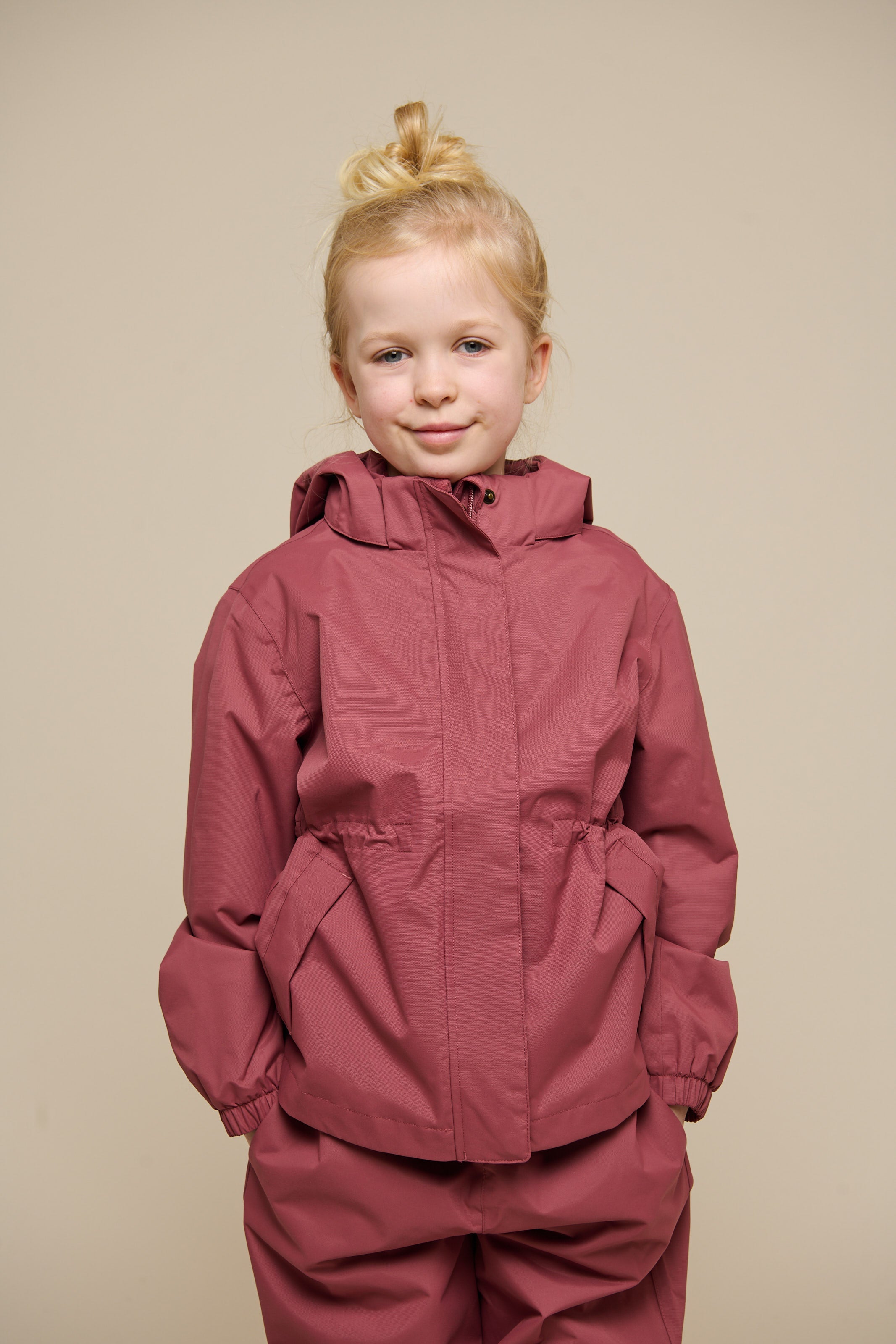 Shell-jas met trekkoord - Tween - Vintage Red | 100496 Lucy