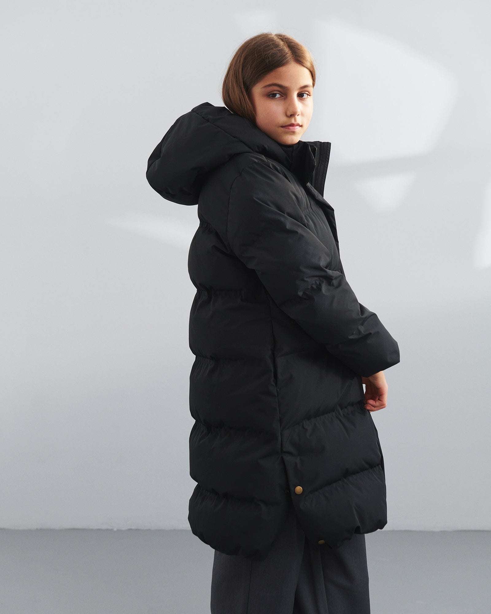 Winter Puffer Jas - Tweens - Black