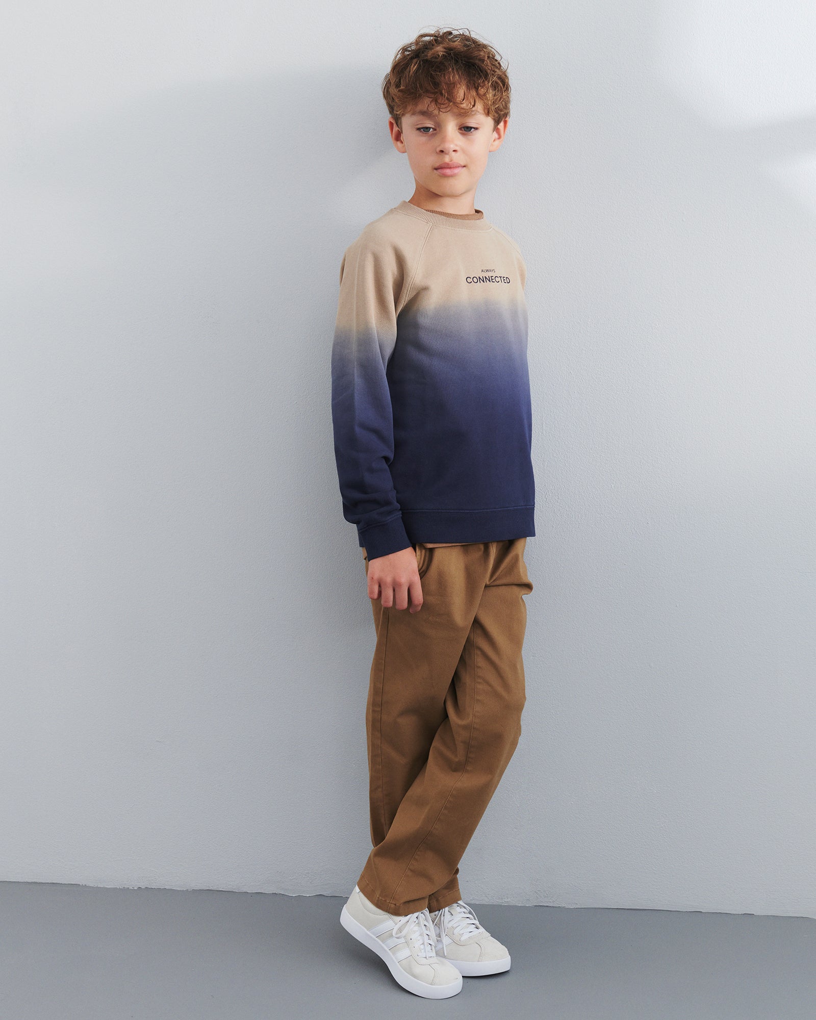 Casual pull-on chino - Tweens - Walnut