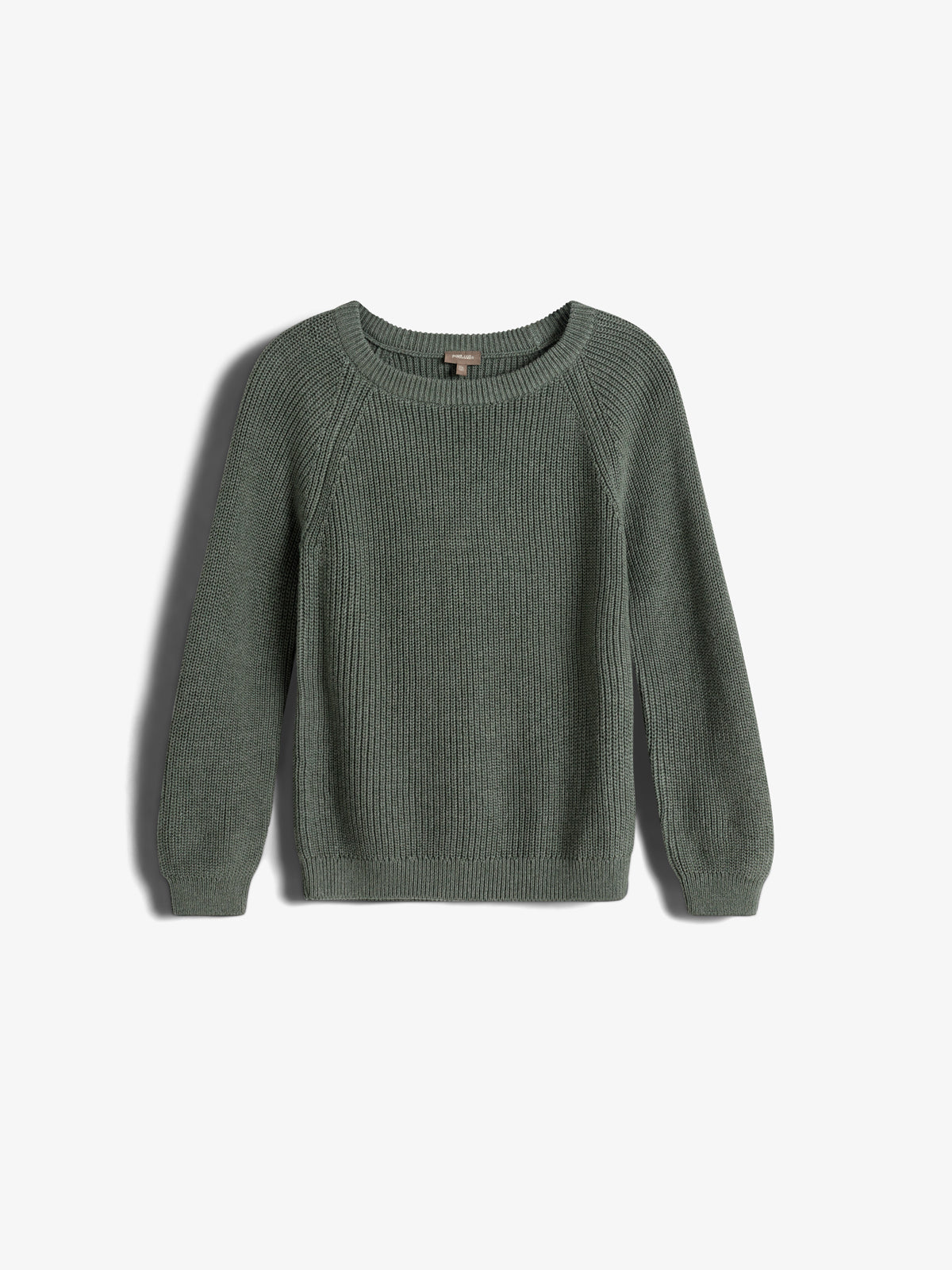 Katoenen gebreide trui - Tweens - Green Melange