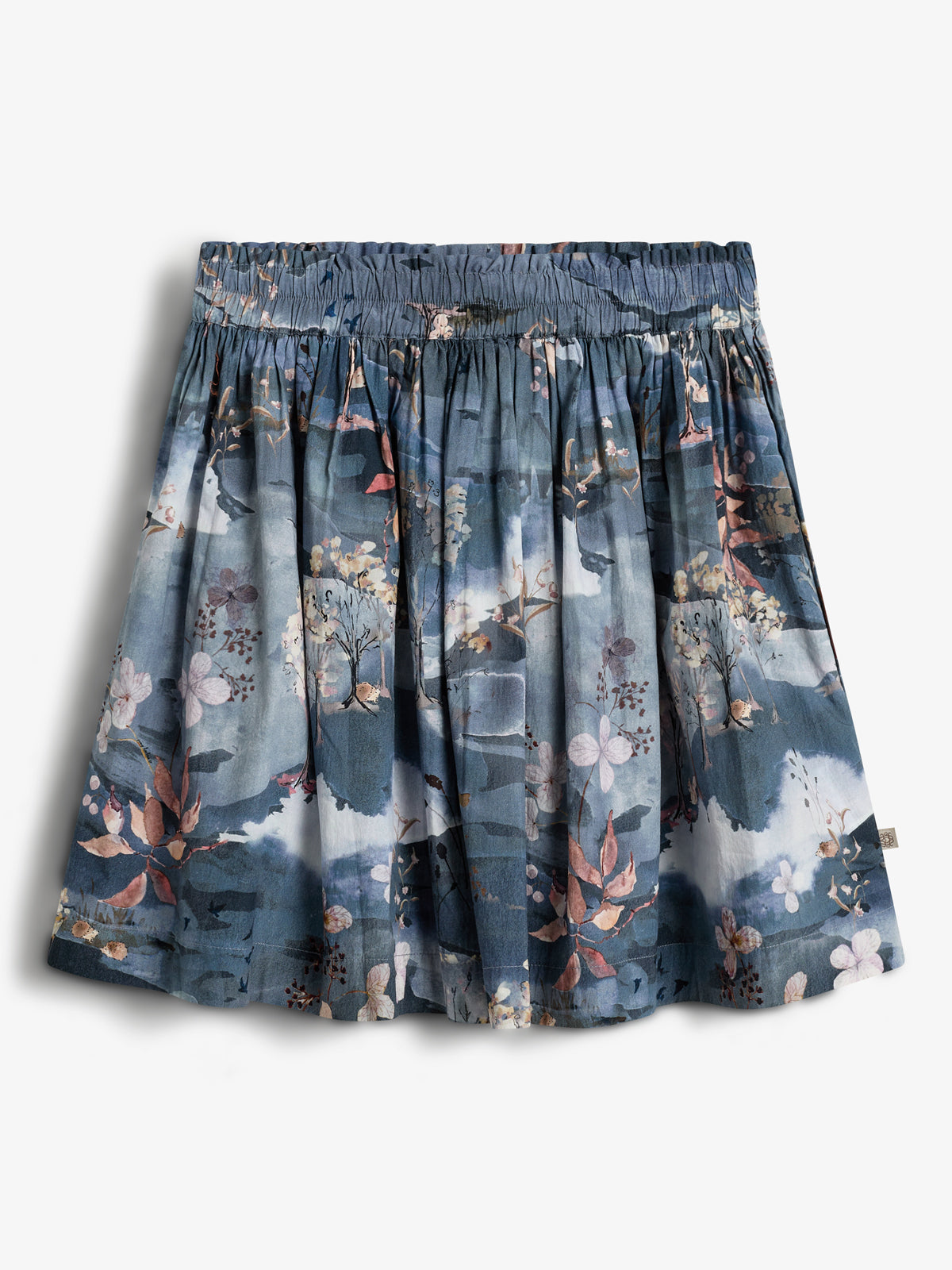 Popeline rok met landelijke print - Tweens - Blue/Rose