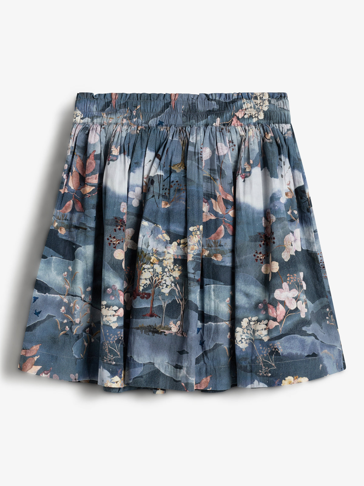 Popeline rok met landelijke print - Tweens - Blue/Rose