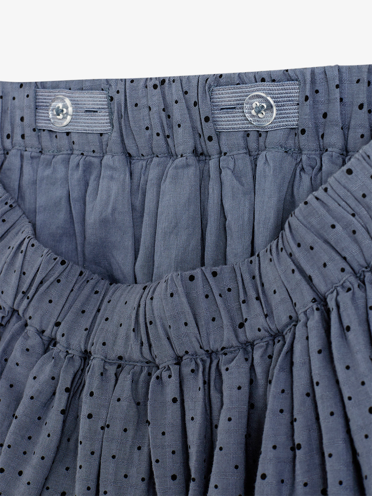 Katoenen rok met microstippen - Tweens - Dusty Blue