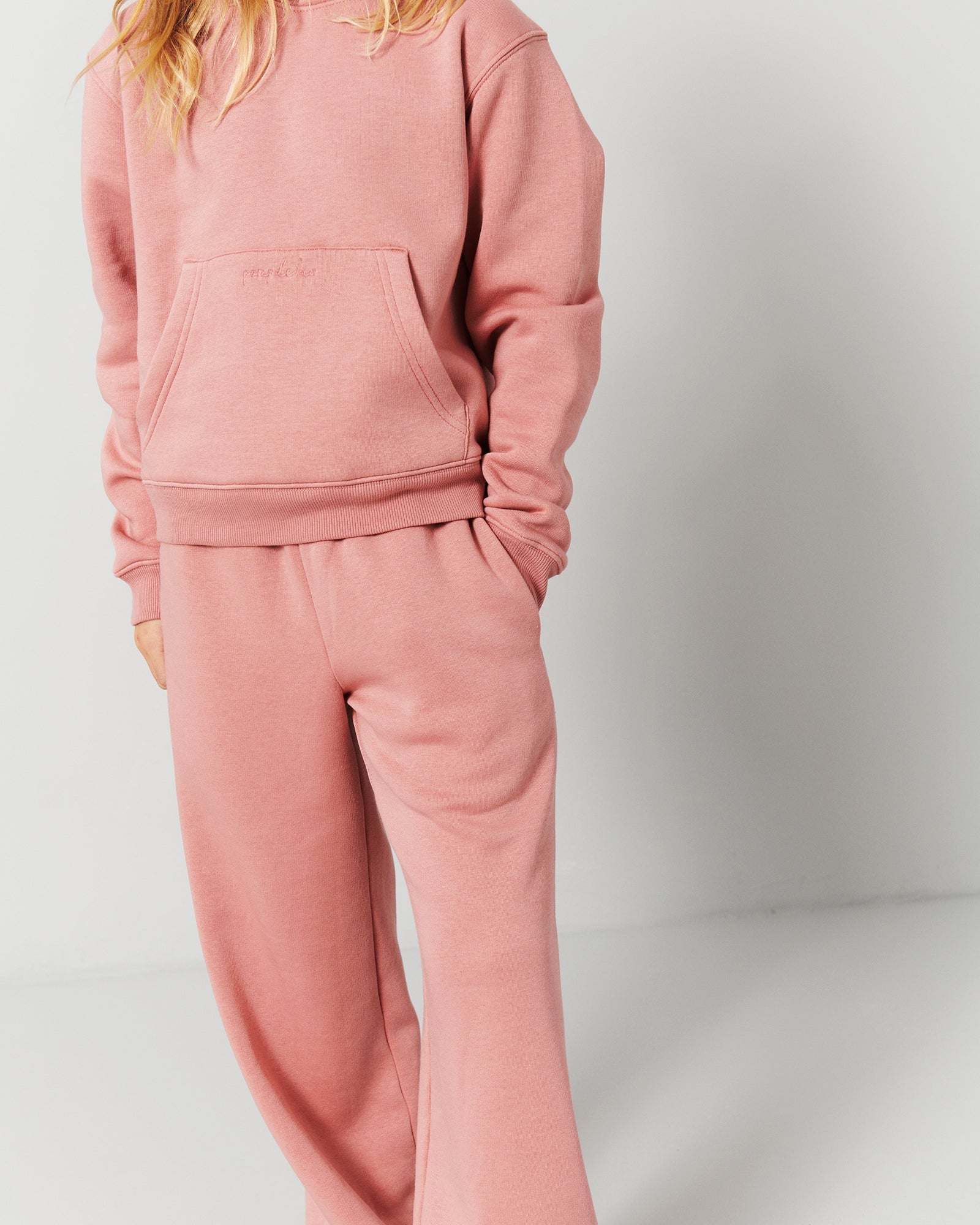 Wide Leg Joggers - Tweens - Dusty Rose