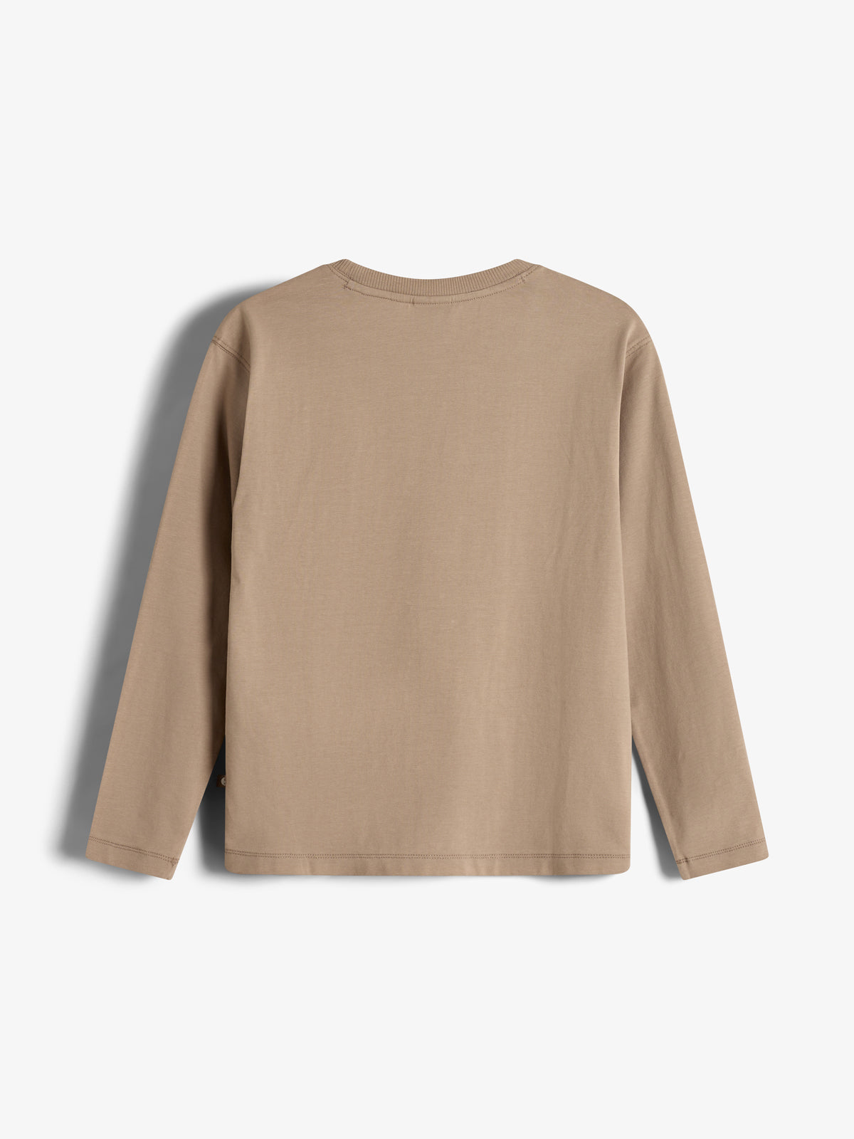 Warp Text Long Sleeve T-shirt - Tweens - Dark Beige