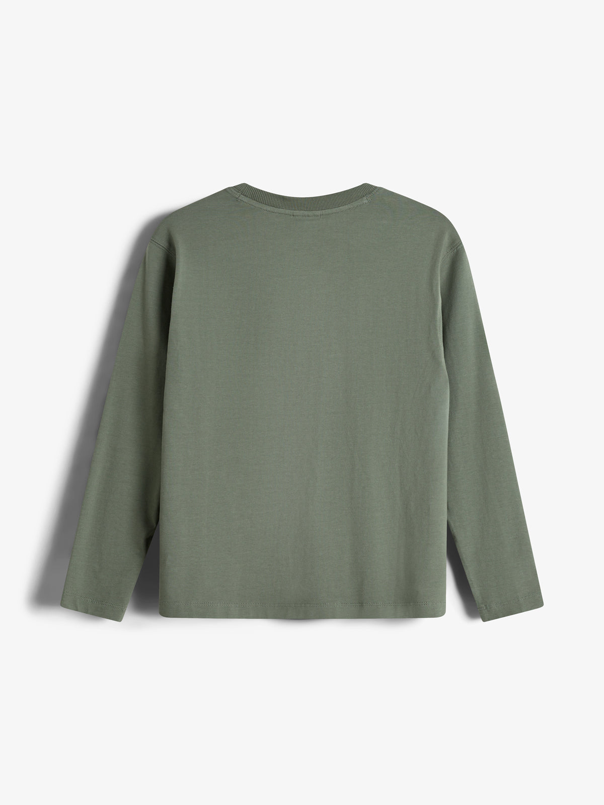 Warp Text Long Sleeve T-shirt - Tweens - Green