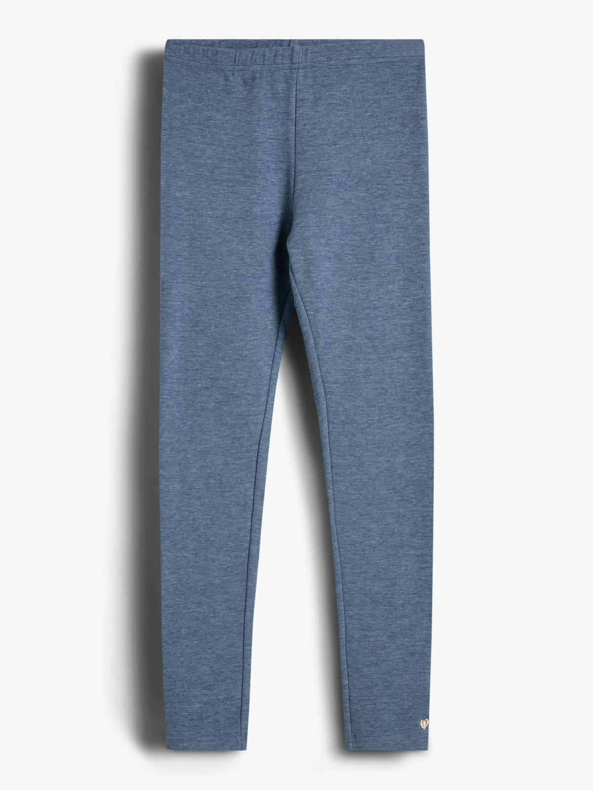 Legging van pluche jersey - Tweens - Blue Melange