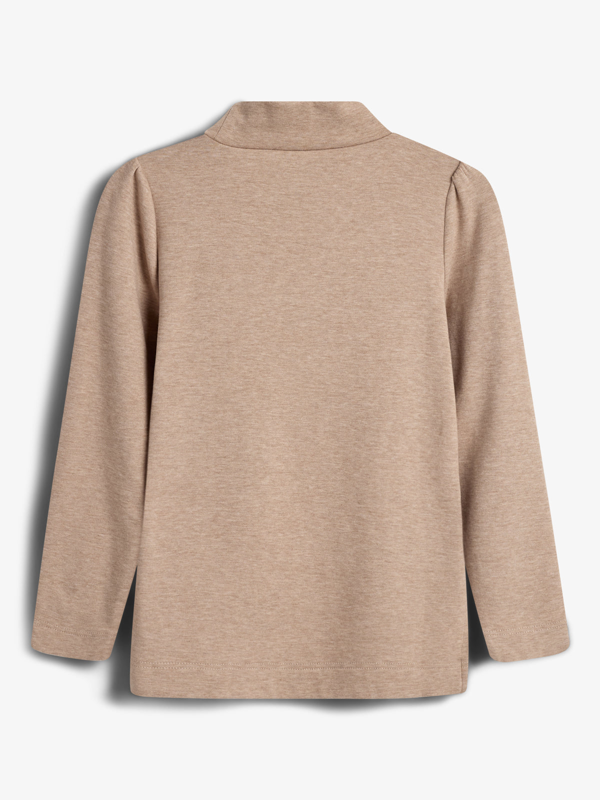 Pluche Jersey T-hals Blouse - Tweens - Beige Melange