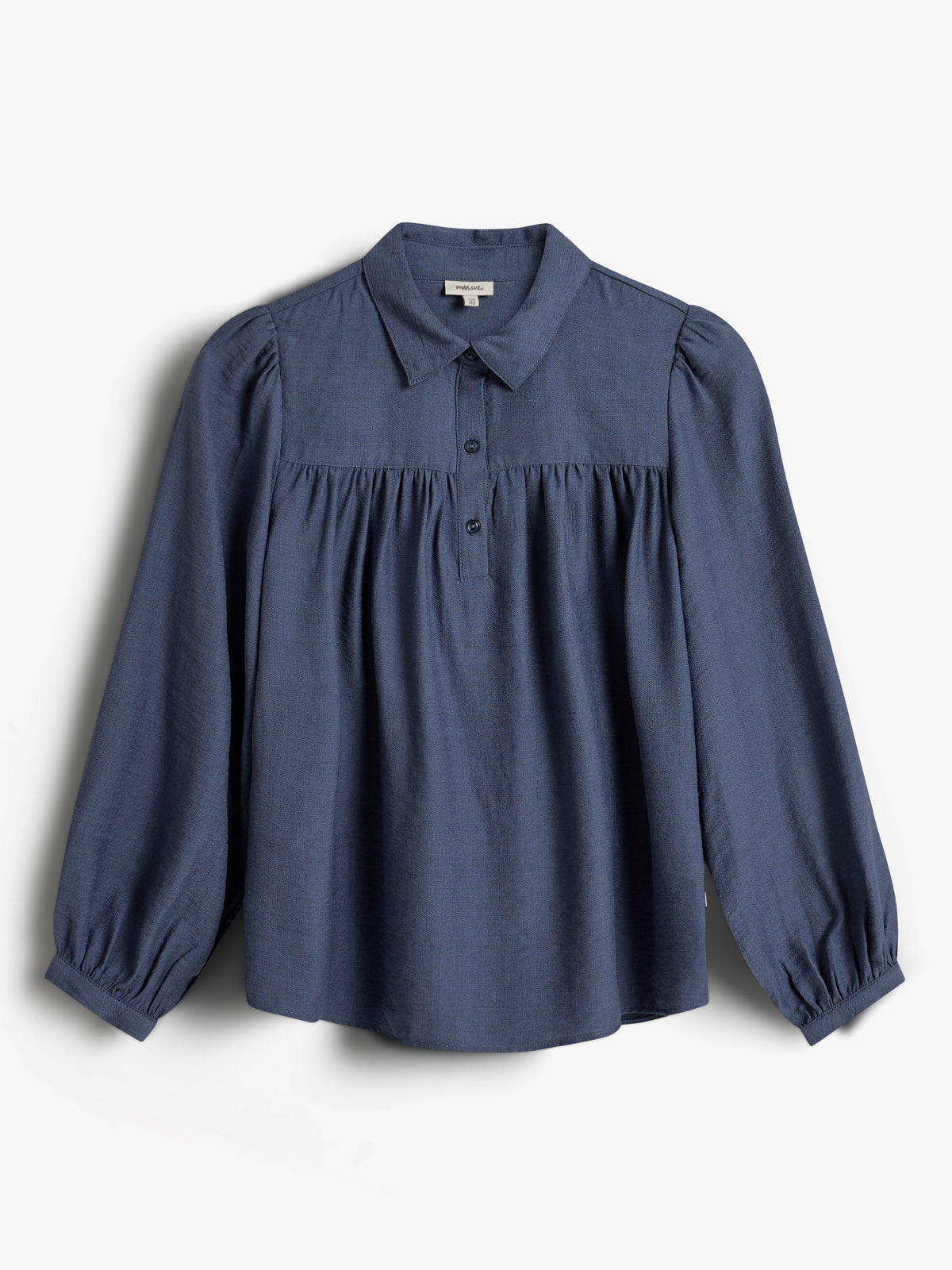 Blouse met overhemdkraag - Tweens - Vintage Blue