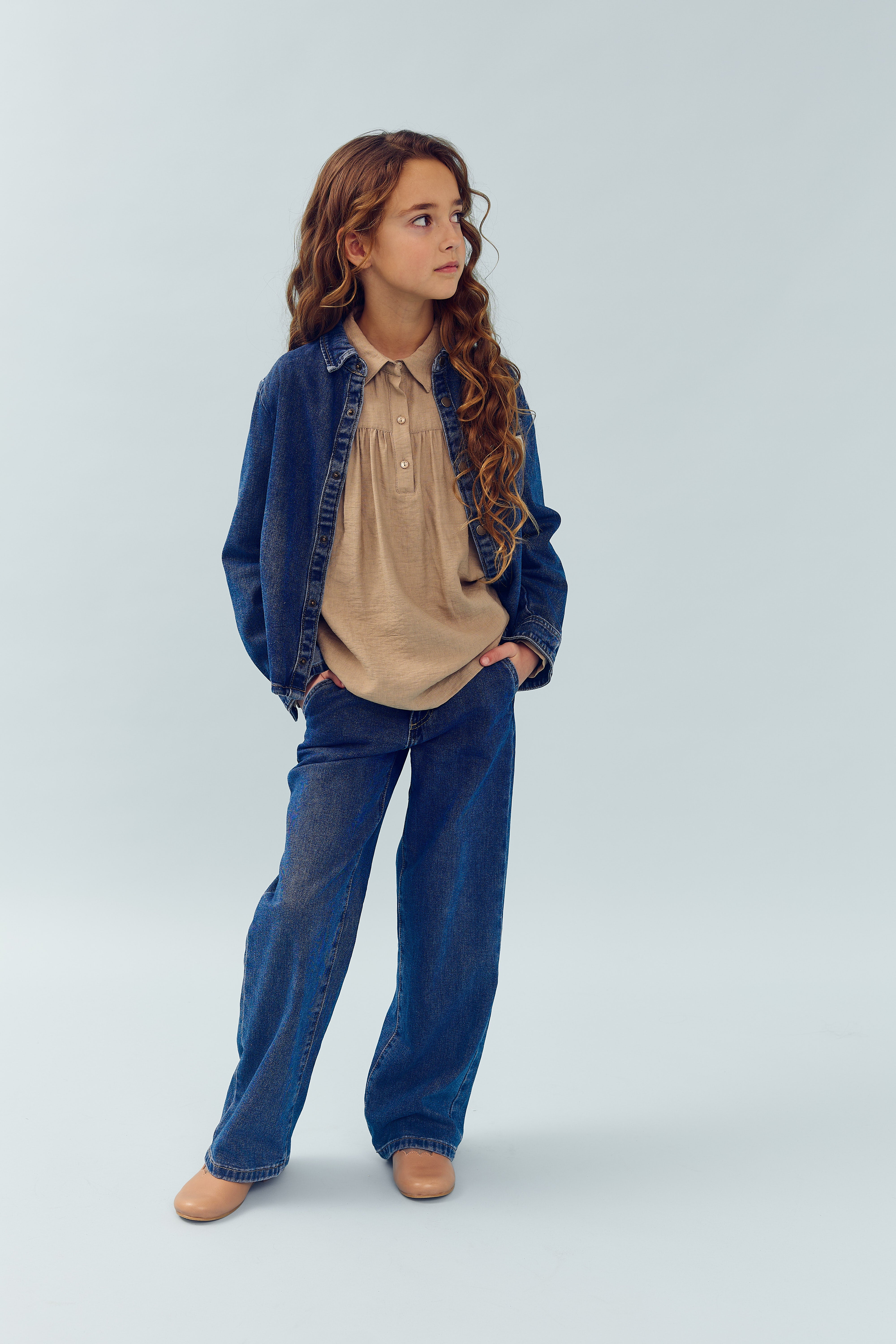 Jeans met wijde pijpen - Tweens - Dark Blue Denim