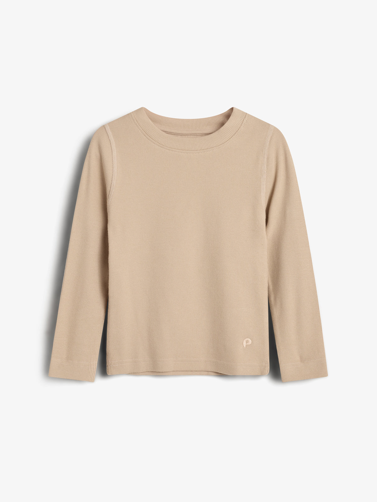 Basic Rib T-shirt met lange mouwen - Tweens - Beige