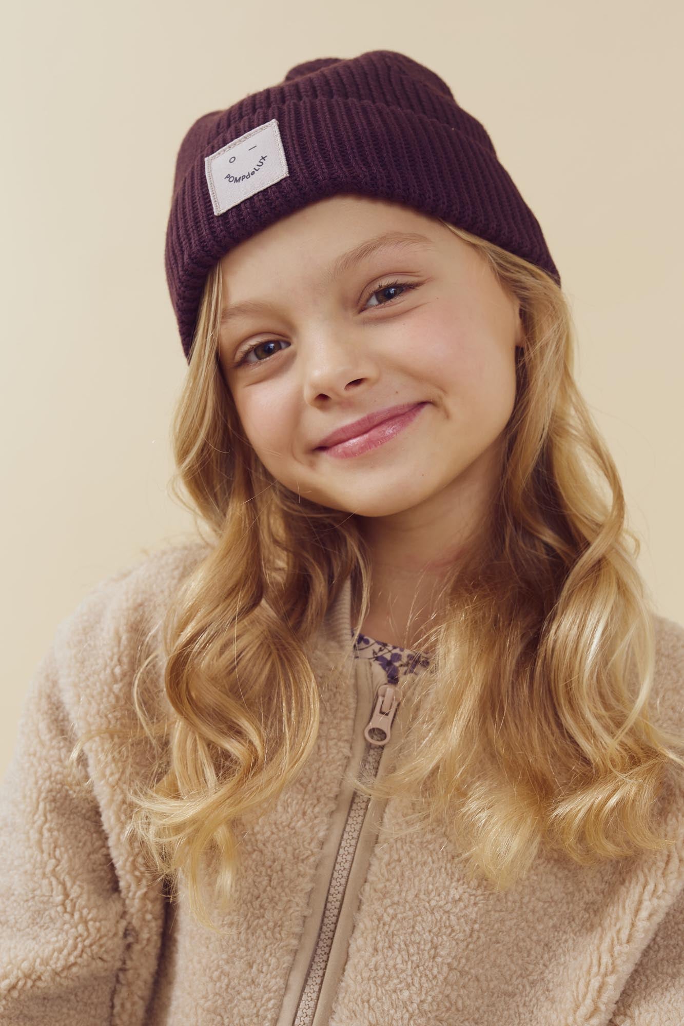 Geribde muts - Tweens - Dark Purple