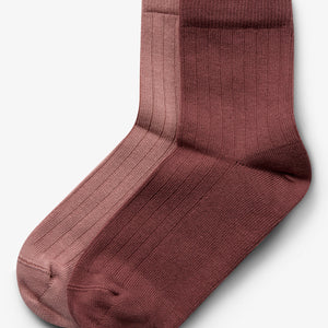 Sokken 2-pack - Tweens - Dusty Rose/Dark Rose