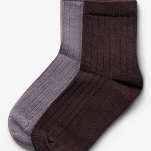 Sokken 2-pack - Tweens - Dusty Purple/Dark Purple