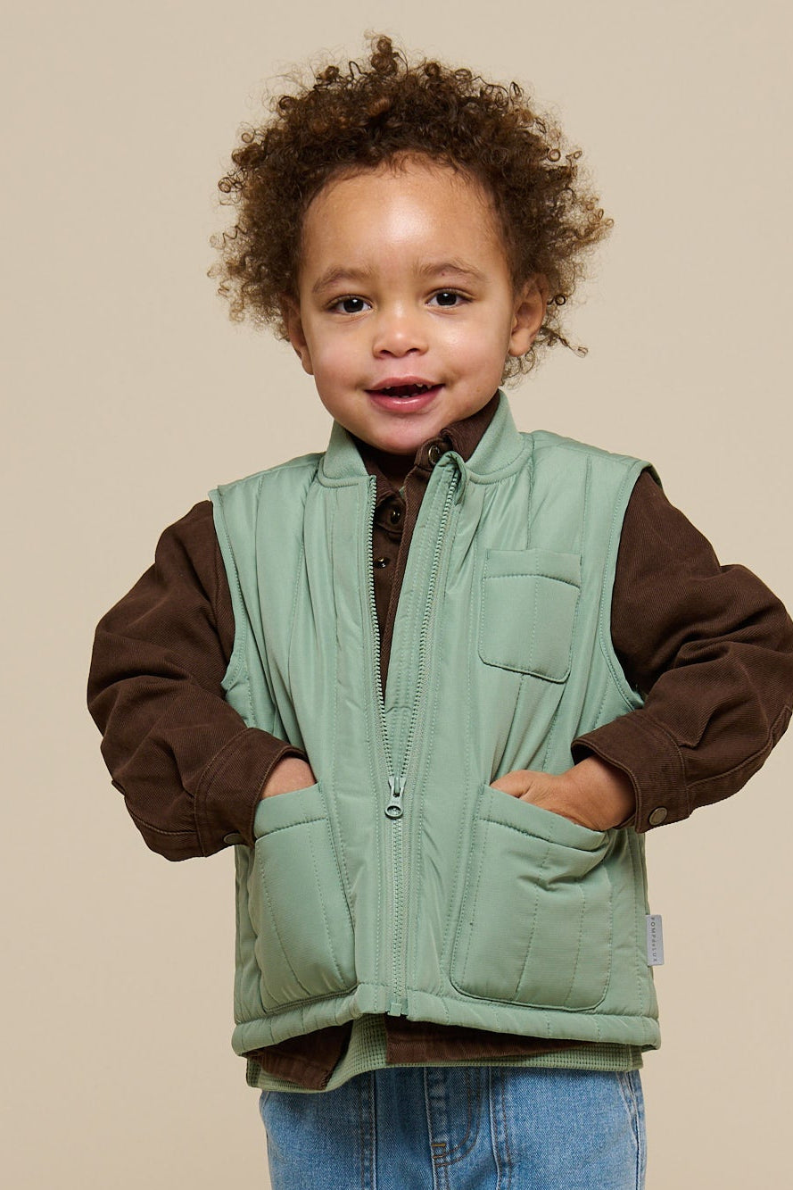 Thermo Tech Gilet - Kids - Dusty Green | 101116 Athur