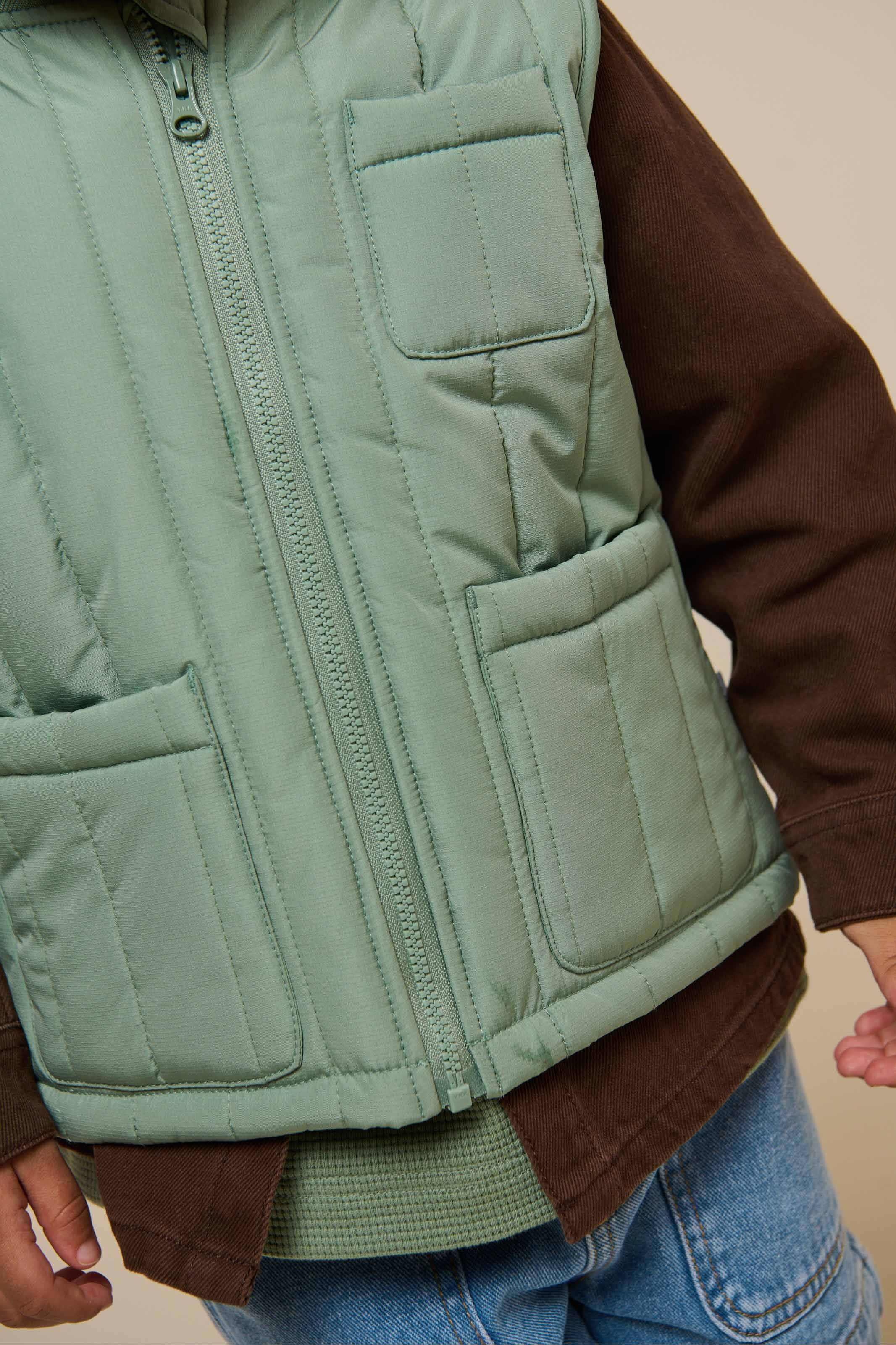 Thermo Tech Gilet - Kids - Dusty Green | 101116 Athur