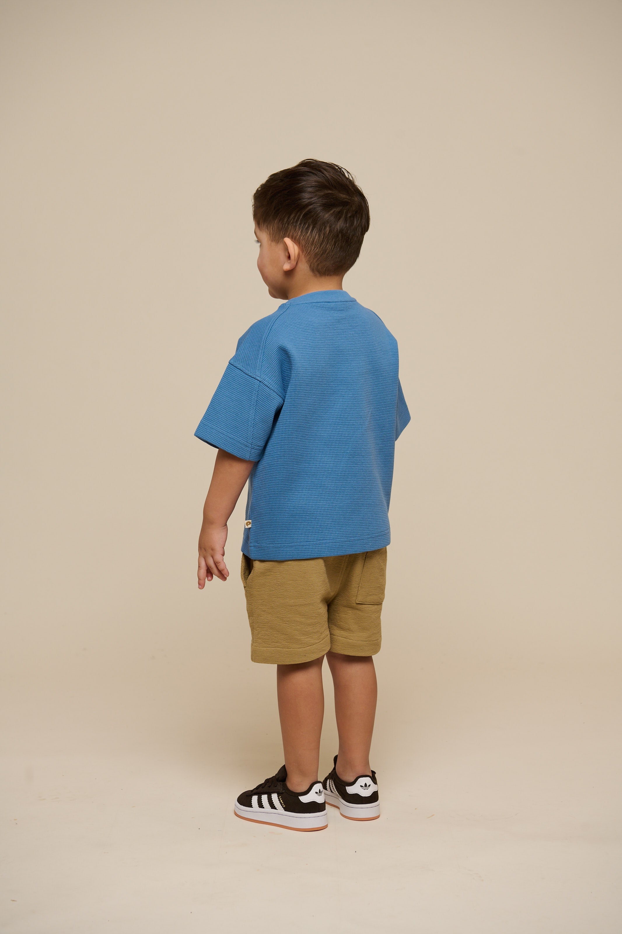 Wafel T-shirt - Kids - Dusty Blue | 101150 Evan