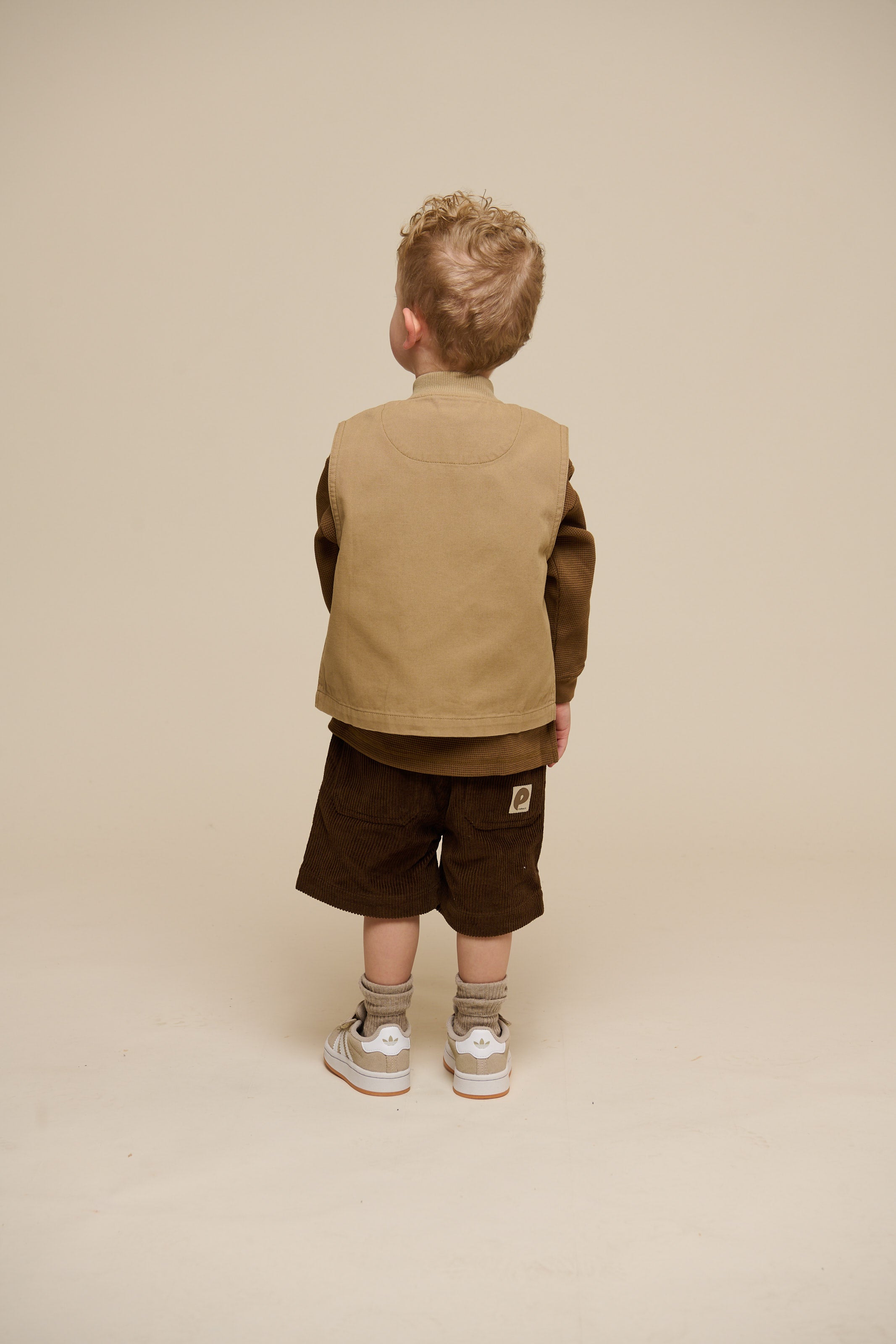 Pull-On Ribfluwelen Shorts - Kids - Dark Brown | 101104 Tobias