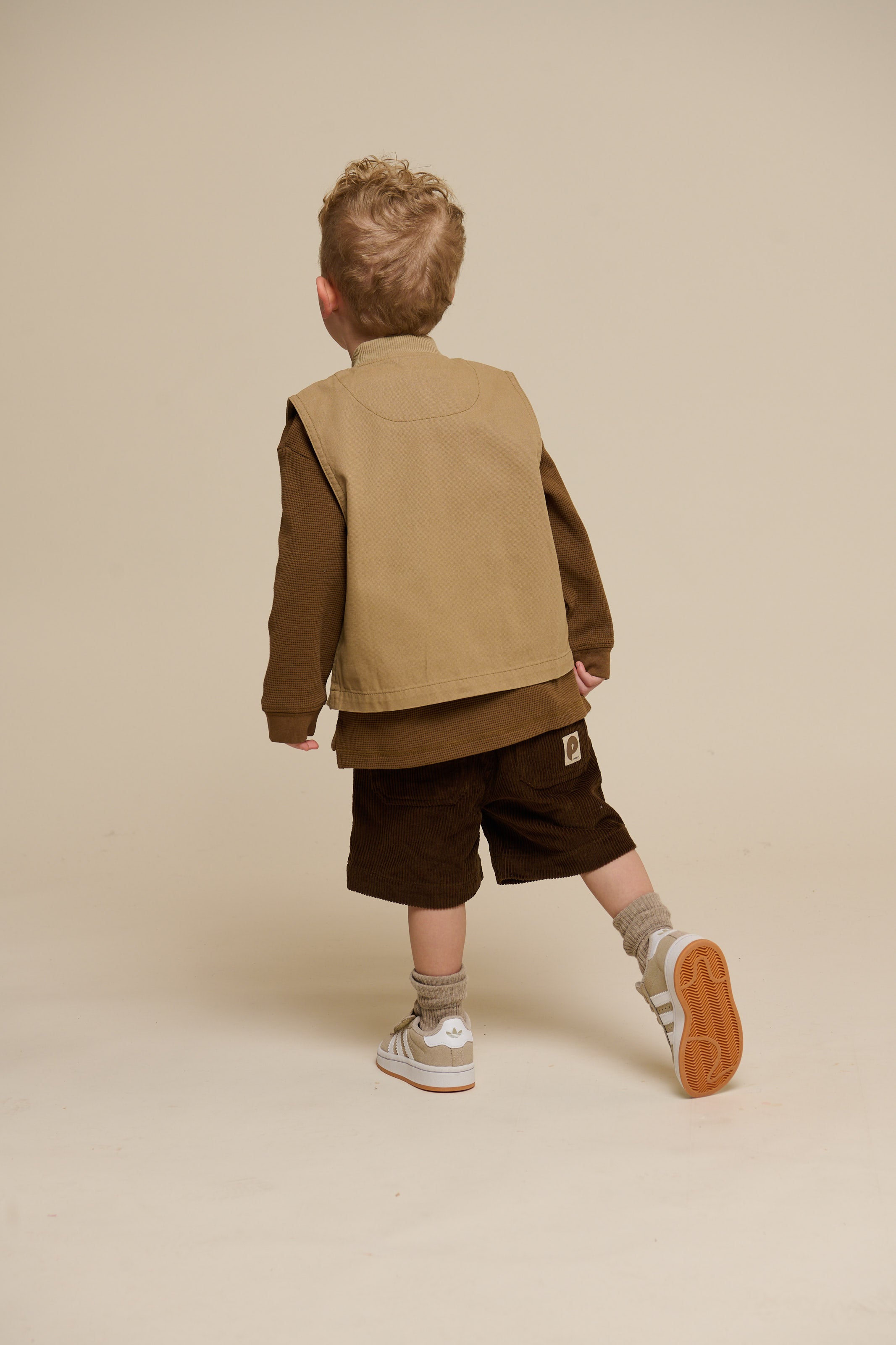 Pull-On Ribfluwelen Shorts - Kids - Dark Brown | 101104 Tobias