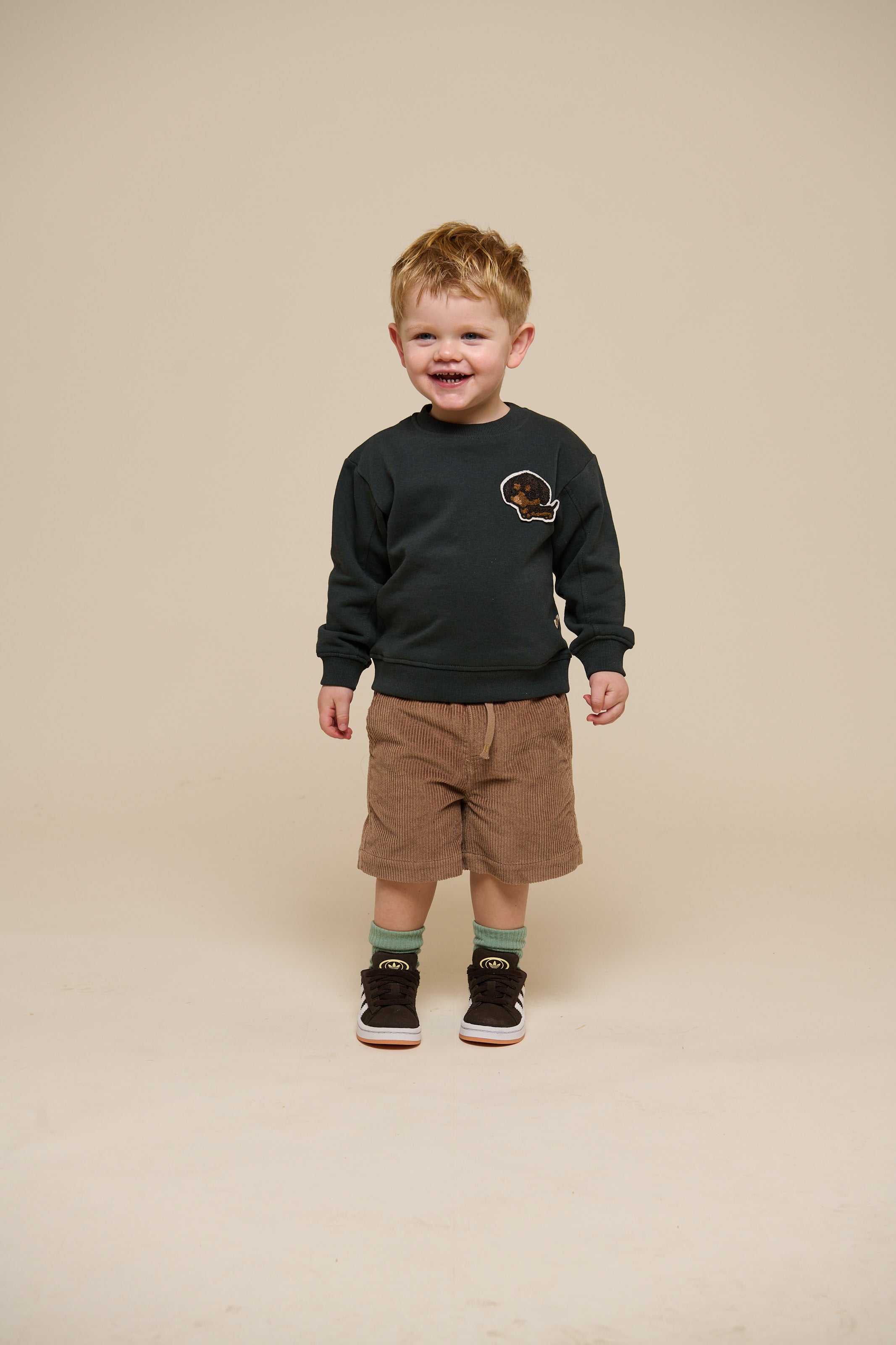 Sweatshirt met ronde hals - Kids - Forest Green Melange | 100892 Justin