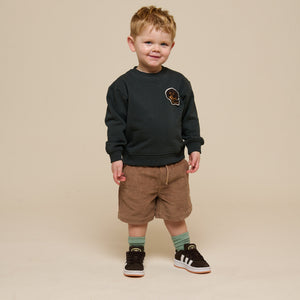 Pull-On Ribfluwelen Shorts - Kids - Khaki | 101102 Tobias