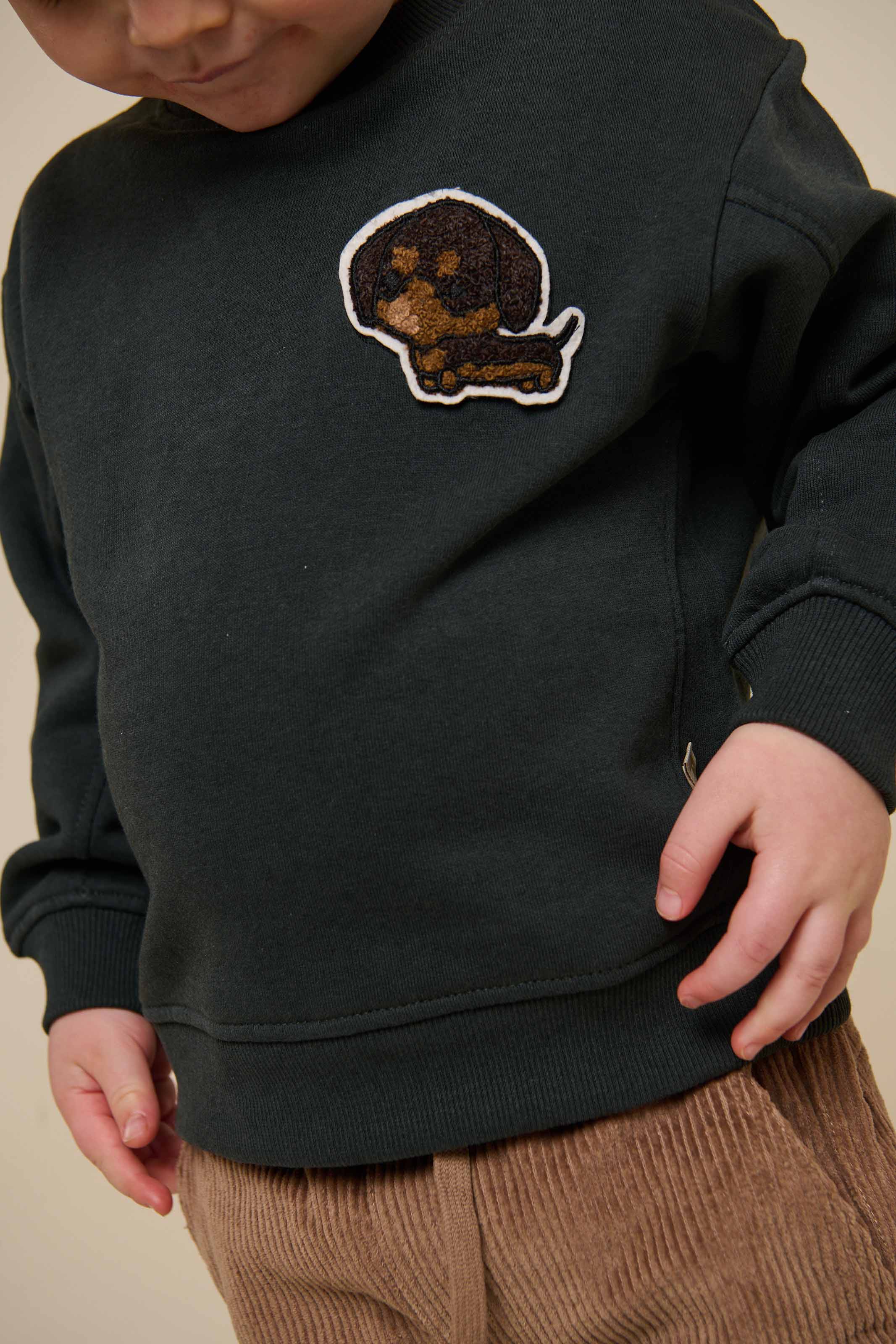Sweatshirt met ronde hals - Kids - Forest Green Melange | 100892 Justin