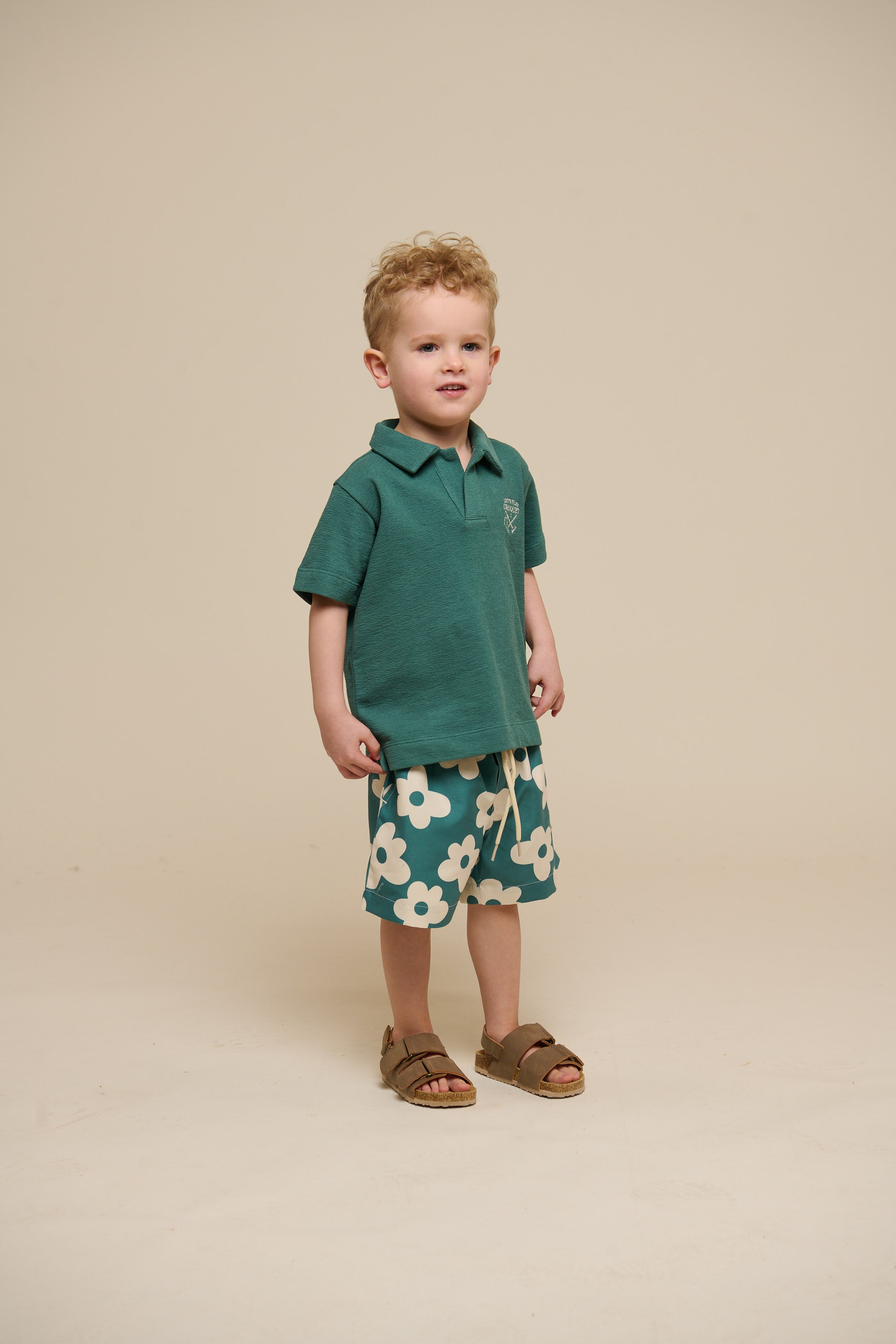 Gestructureerd Jersey Polo T-shirt - Kids - Tropical Green | 101215 Sonny
