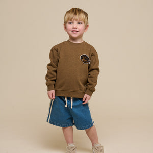Baggy Denimshorts met Tape - Kids - Blue Denim | 101142 Callum