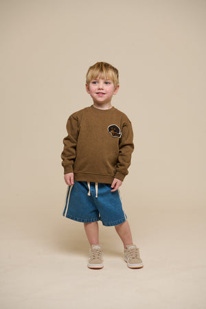 Sweatshirt met ronde hals - Kids - Coffe Melange | 100890 Justin