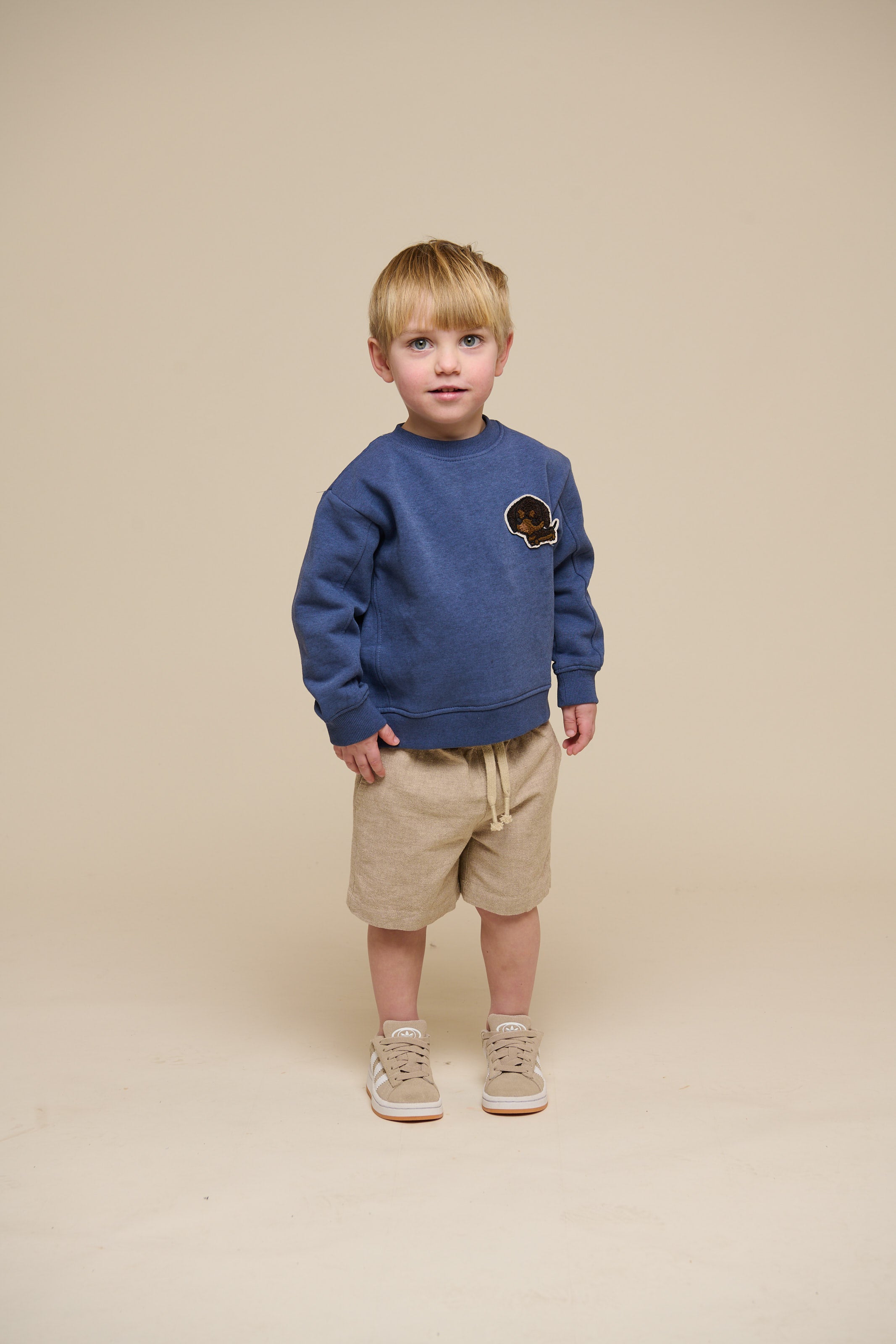 Sweatshirt met ronde hals - Kids - Indigo Blue Melange | 100888 Justin