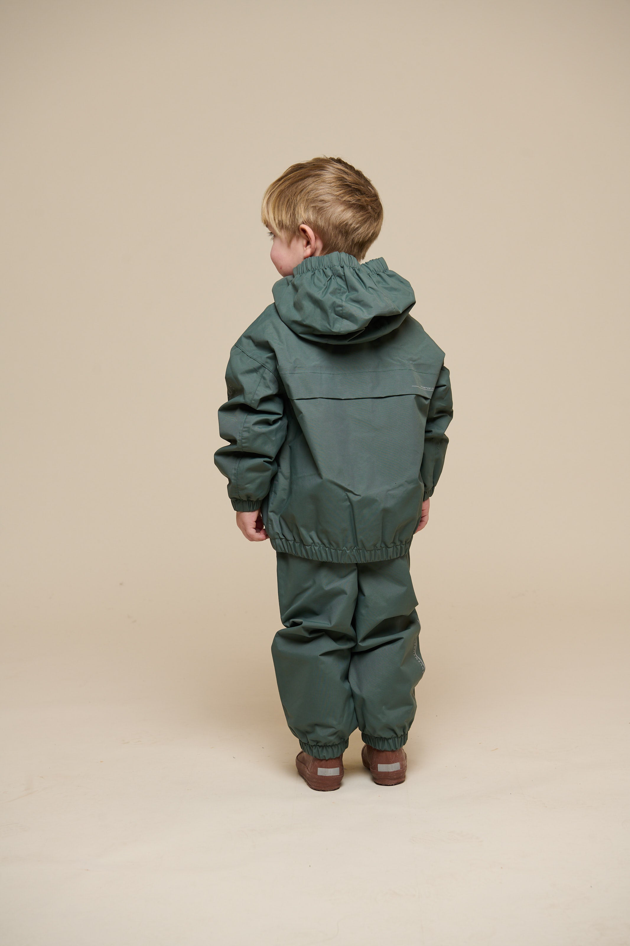 Shell-jas met opgestikte zak - Kids - Dusty Dark Green | 100501 Luke